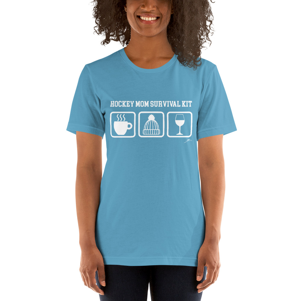 HOCKEY MOM SURVIVAL KIT Unisex T-Shirt - Image 6