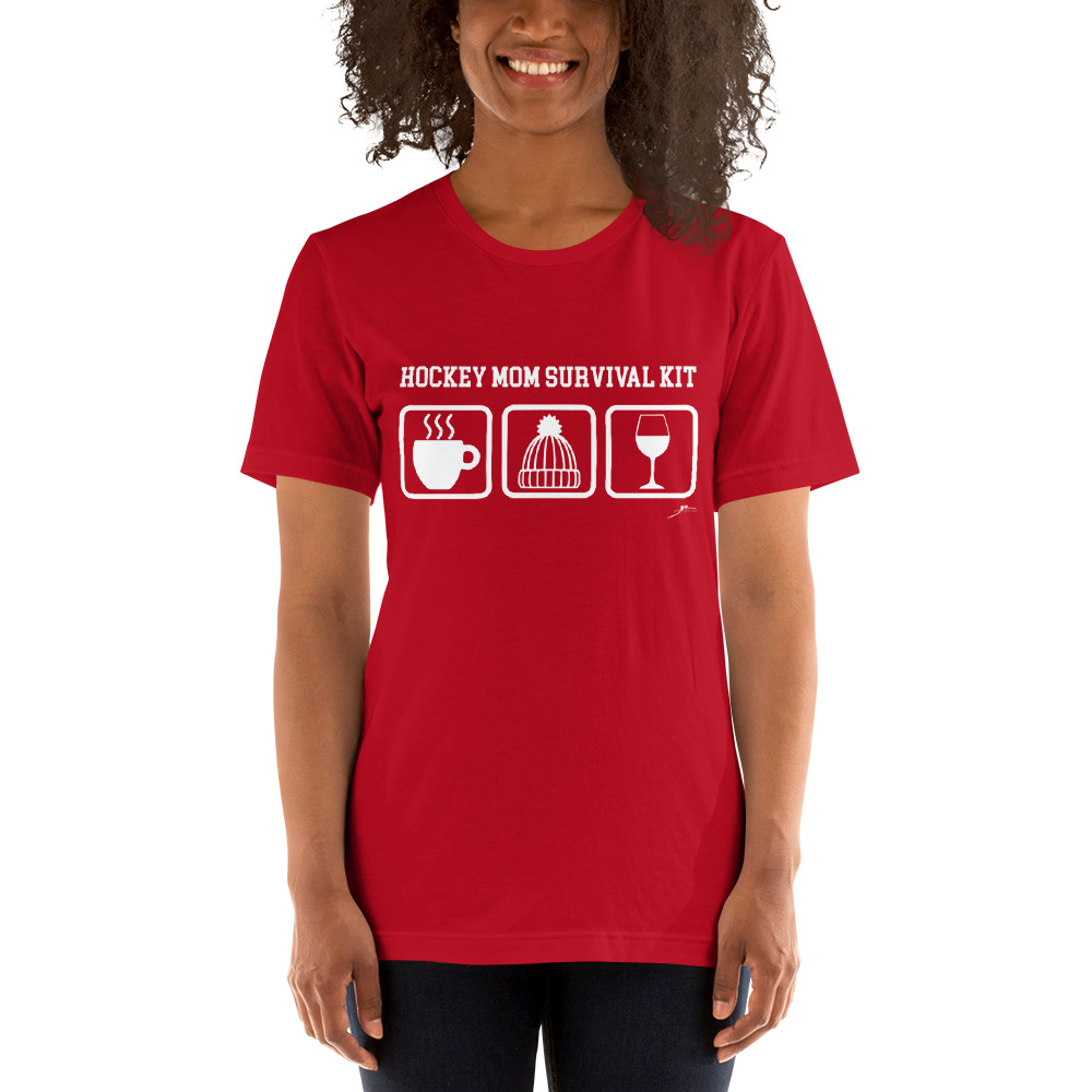 HOCKEY MOM SURVIVAL KIT Unisex T-Shirt - Image 3