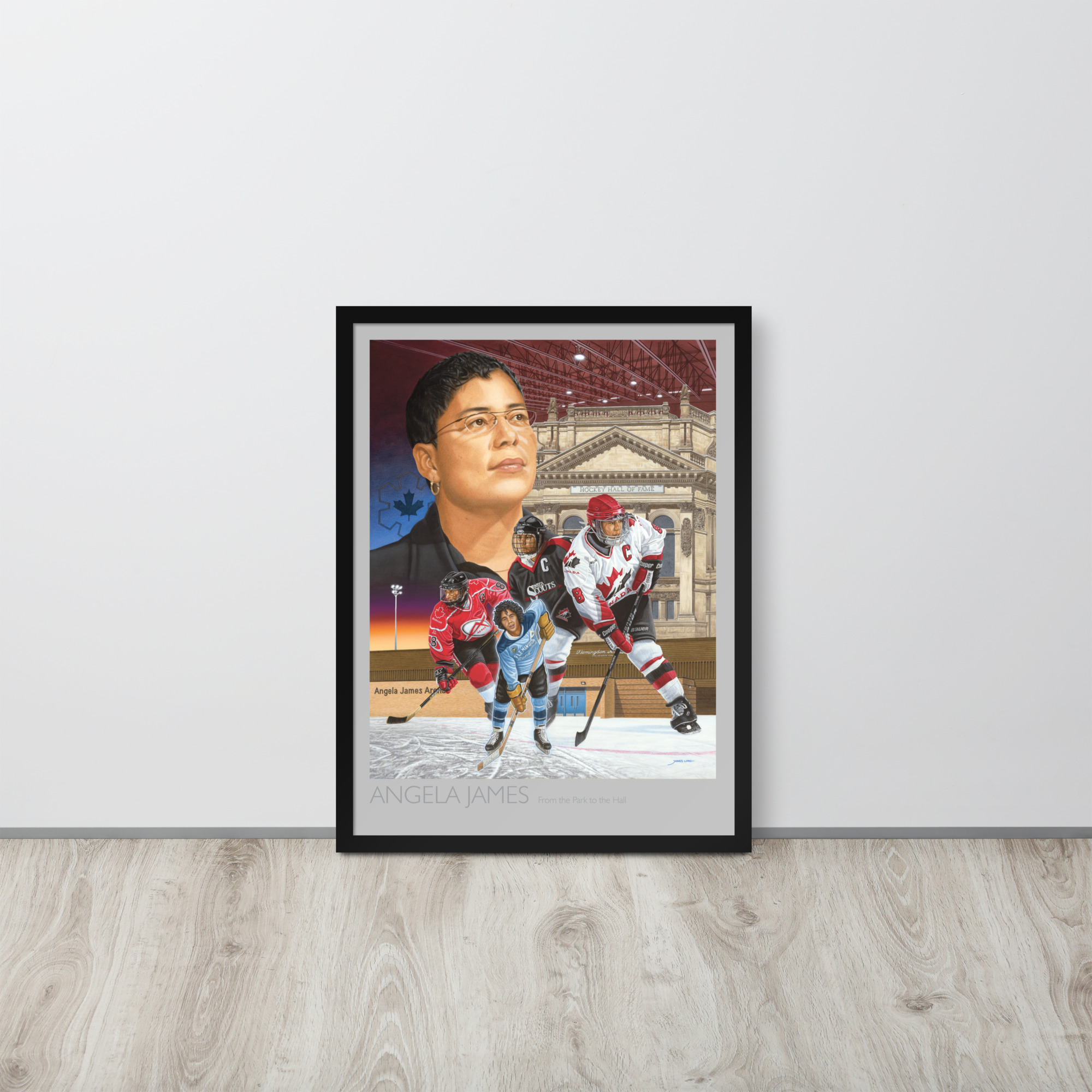 ANGELA JAMES:  Framed Print Silver Grey Border