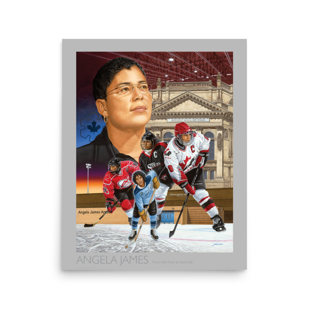 ANGELA JAMES: Poster Silver Grey Border - Image 2