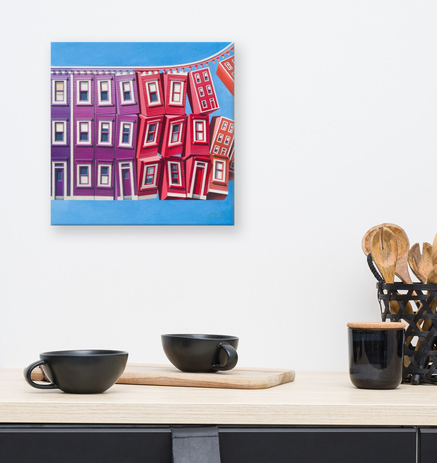 JELLYBEAN BLOW: 12"x12" Canvas