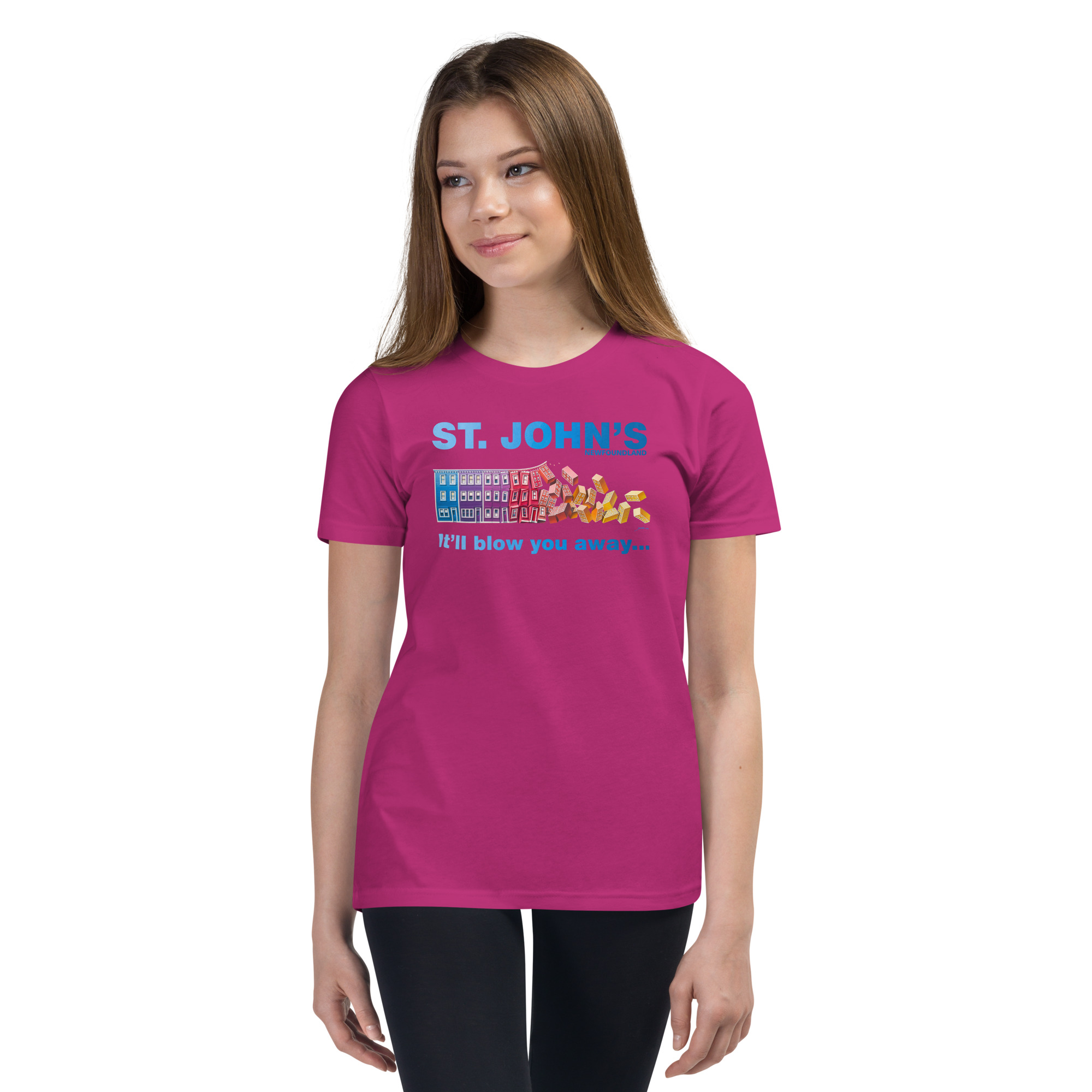 ST. JOHN'S  It'll blow you away  GIRL'S Youth Short Sleeve T-Shirt