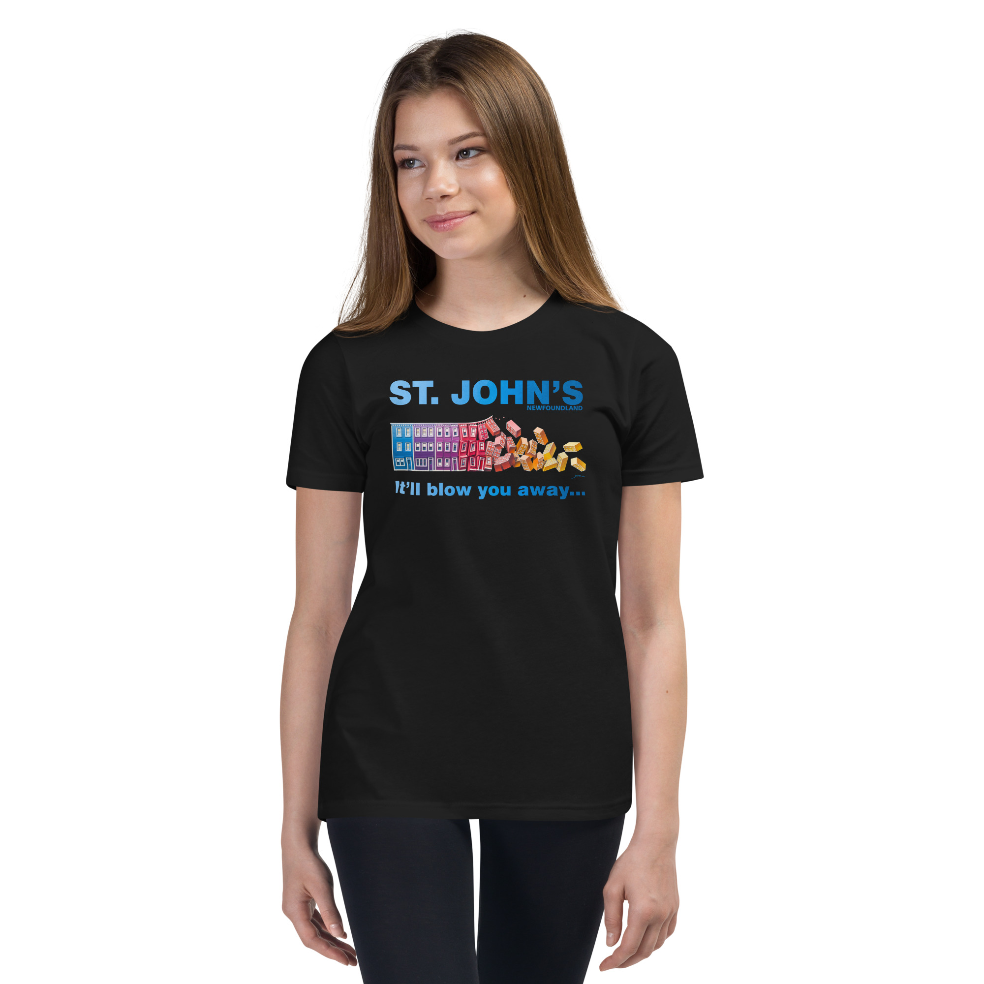 ST. JOHN'S It'll blow you away GIRL'S Youth Short Sleeve T-Shirt - Image 2