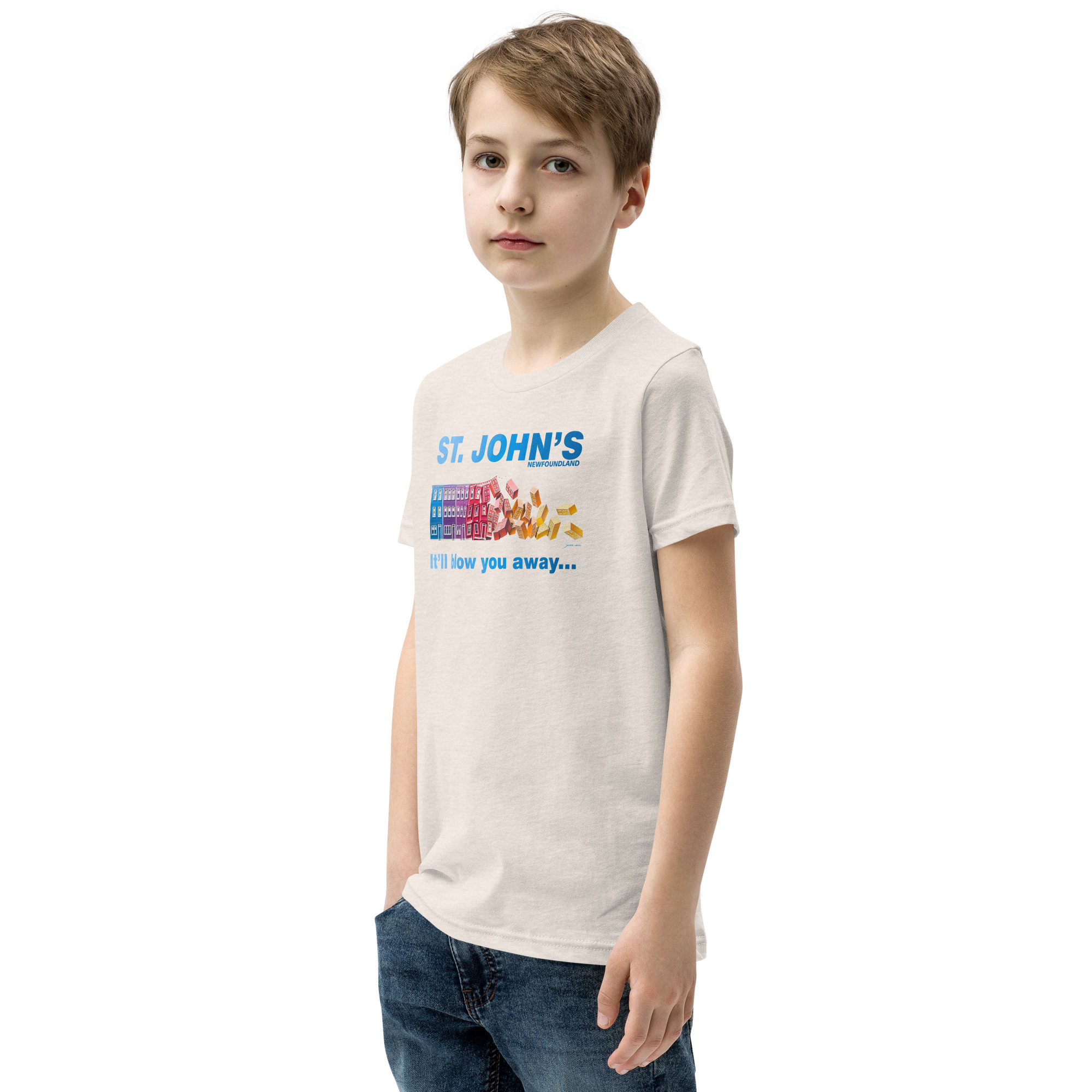 ST. JOHN'S It'll blow you away BOY'S Youth Short Sleeve T-Shirt - Image 36
