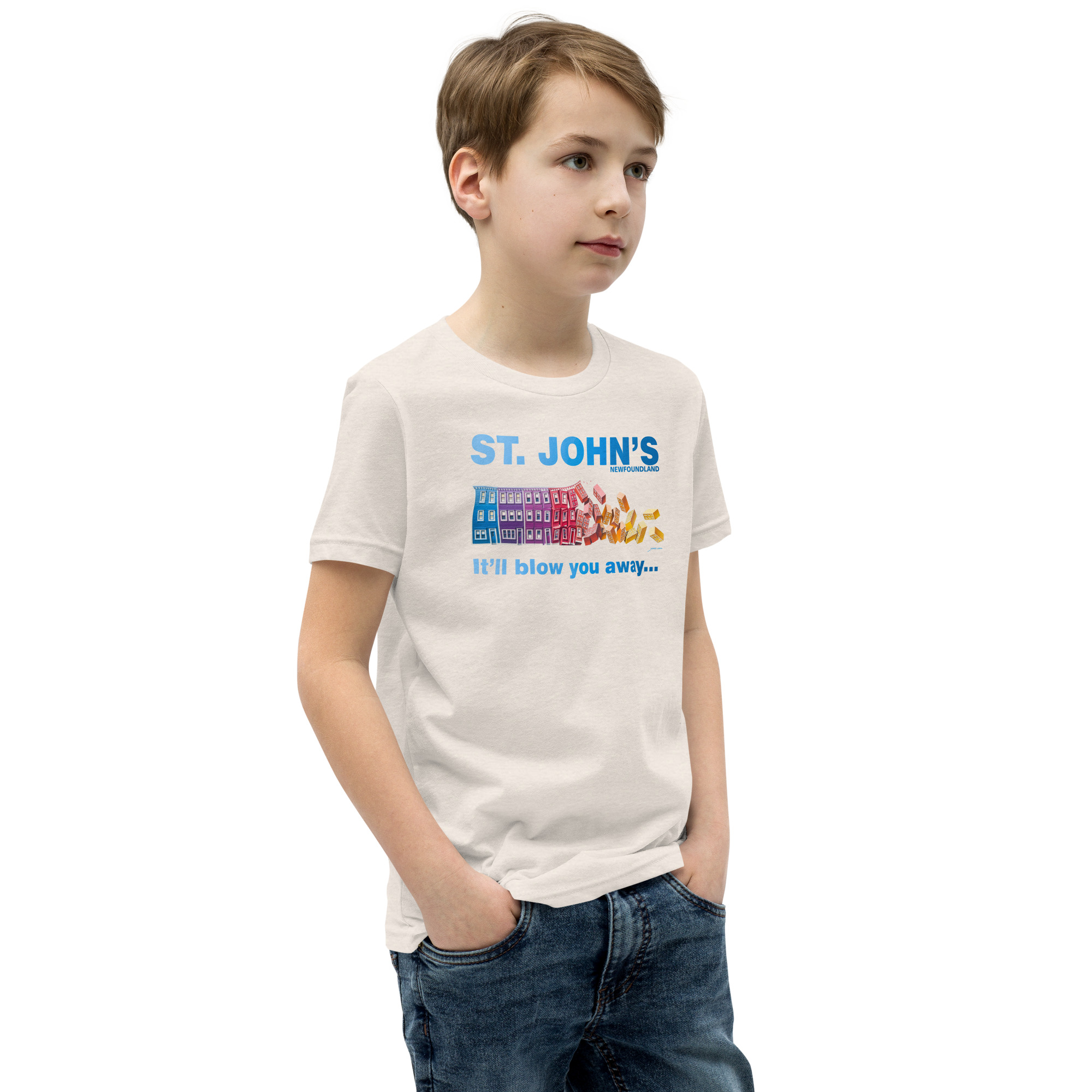 ST. JOHN'S It'll blow you away BOY'S Youth Short Sleeve T-Shirt - Image 35