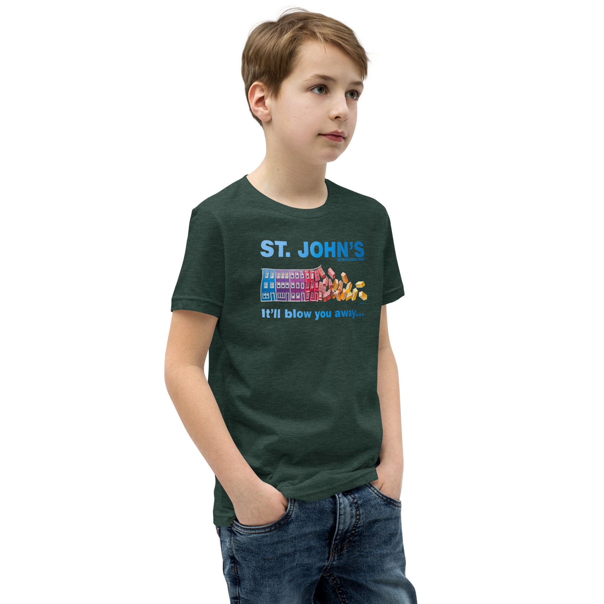 ST. JOHN'S It'll blow you away BOY'S Youth Short Sleeve T-Shirt - Image 21