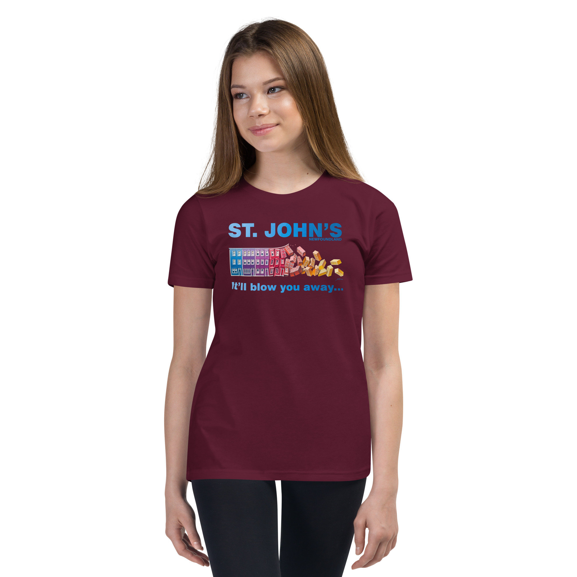 ST. JOHN'S It'll blow you away GIRL'S Youth Short Sleeve T-Shirt - Image 4