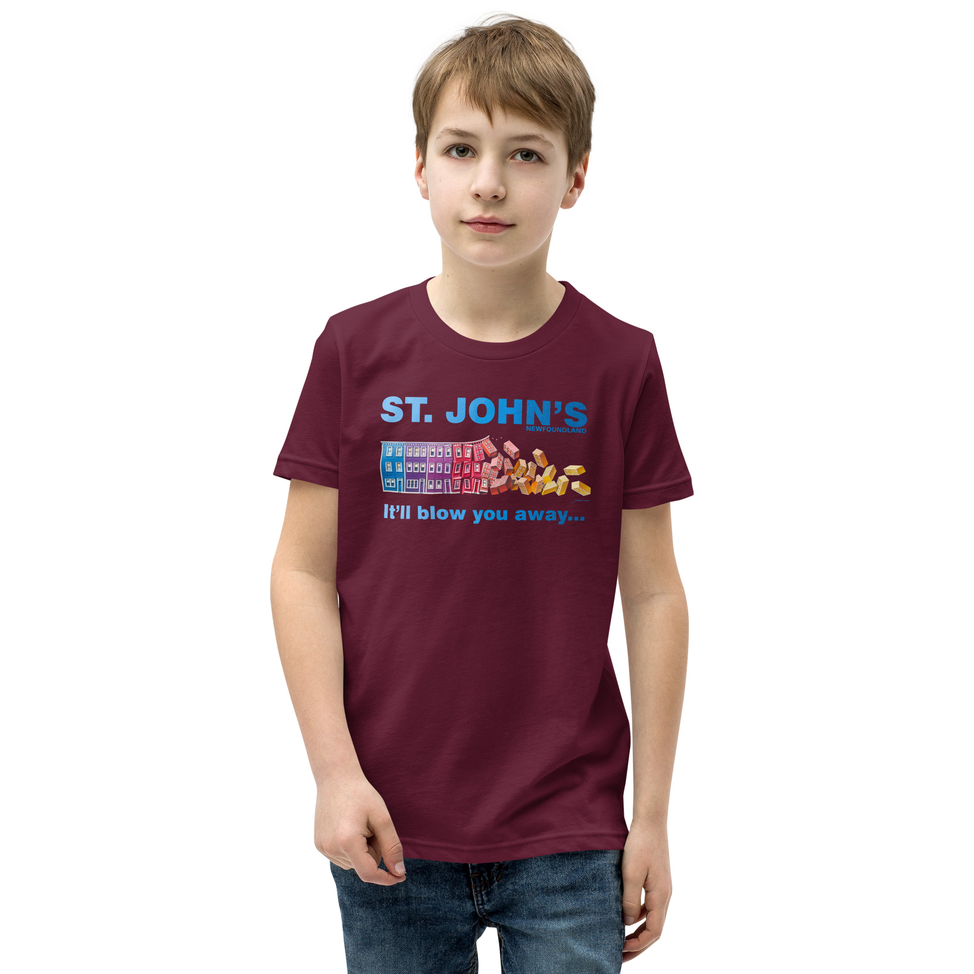 ST. JOHN'S It'll blow you away BOY'S Youth Short Sleeve T-Shirt - Image 8