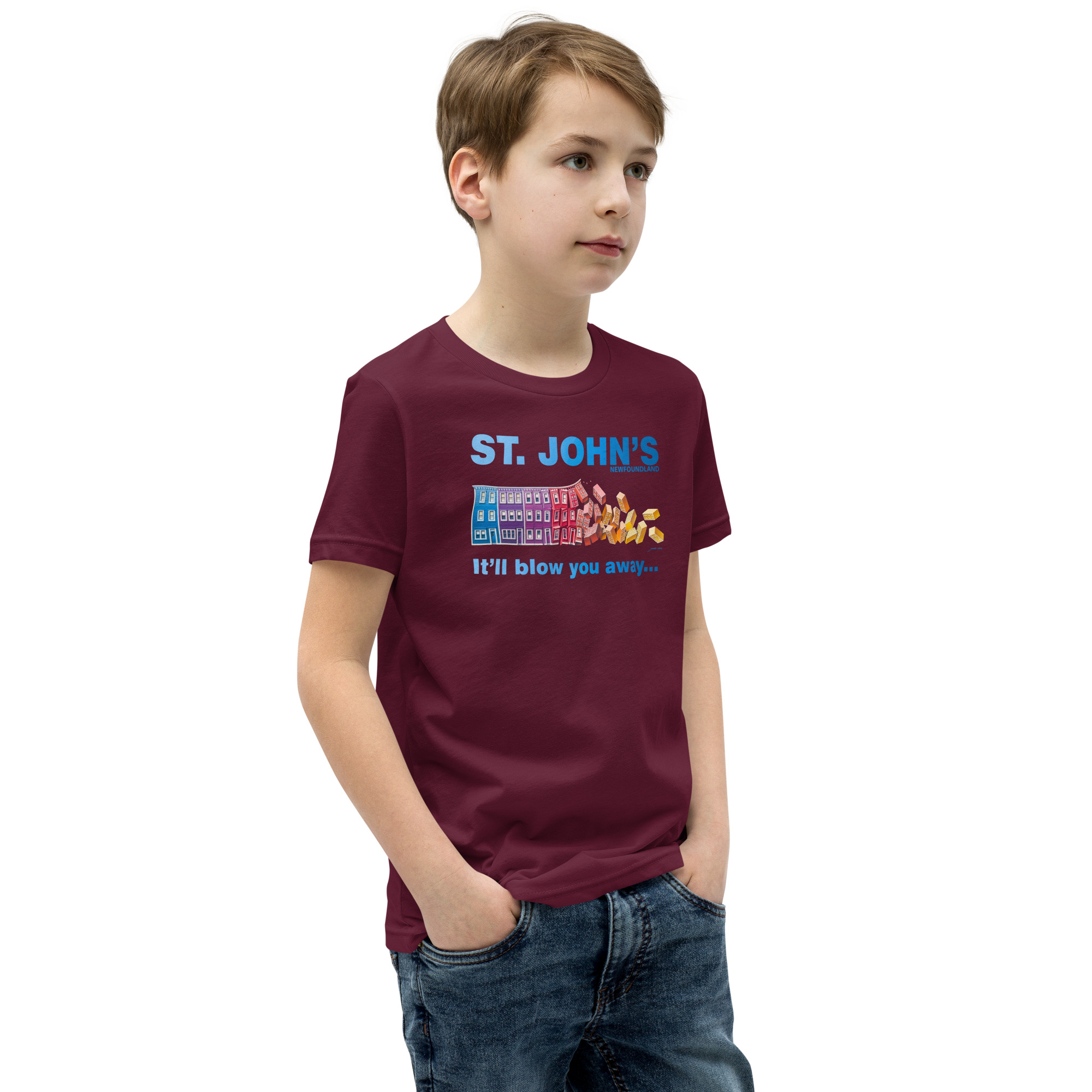 ST. JOHN'S It'll blow you away BOY'S Youth Short Sleeve T-Shirt - Image 9