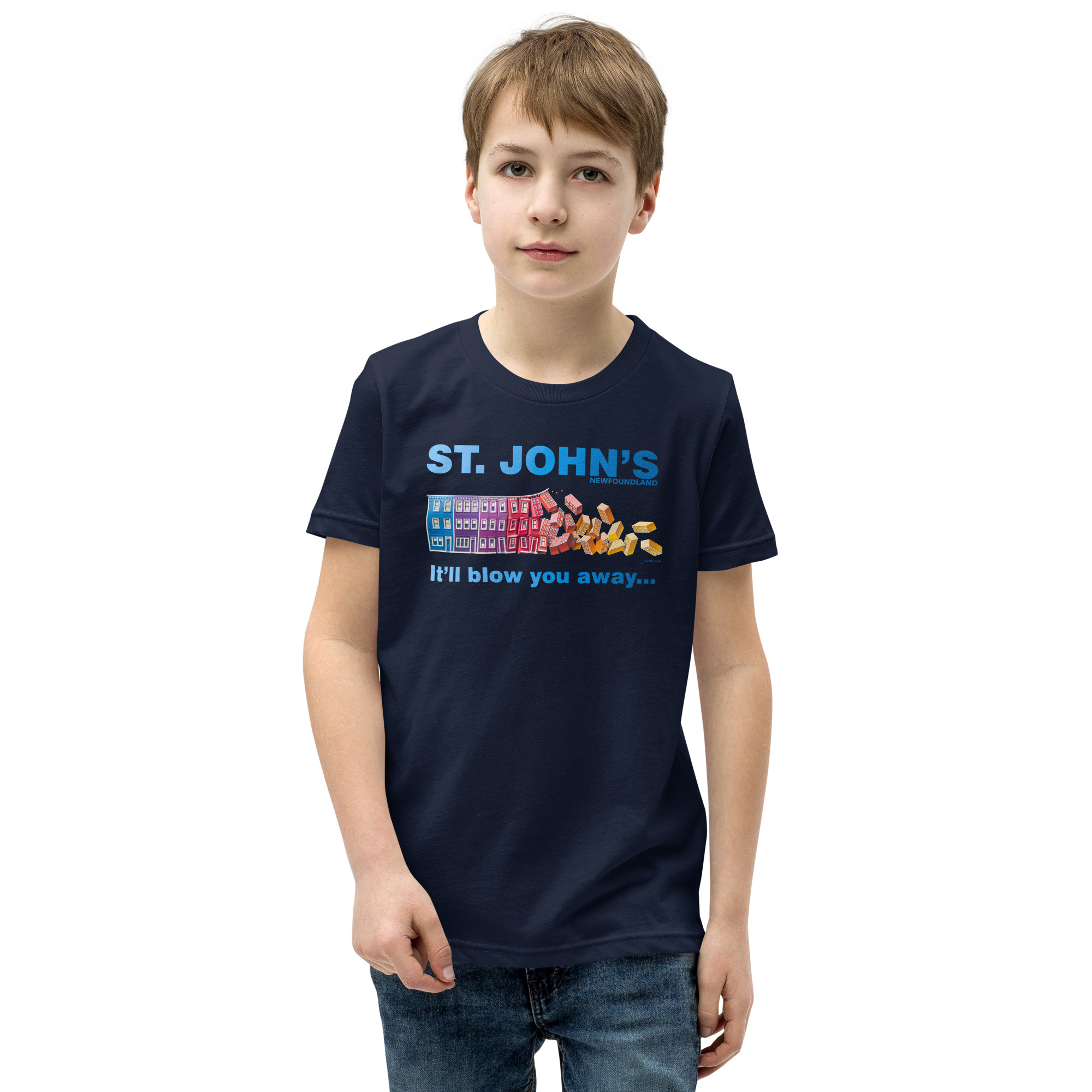 ST. JOHN'S It'll blow you away BOY'S Youth Short Sleeve T-Shirt - Image 5