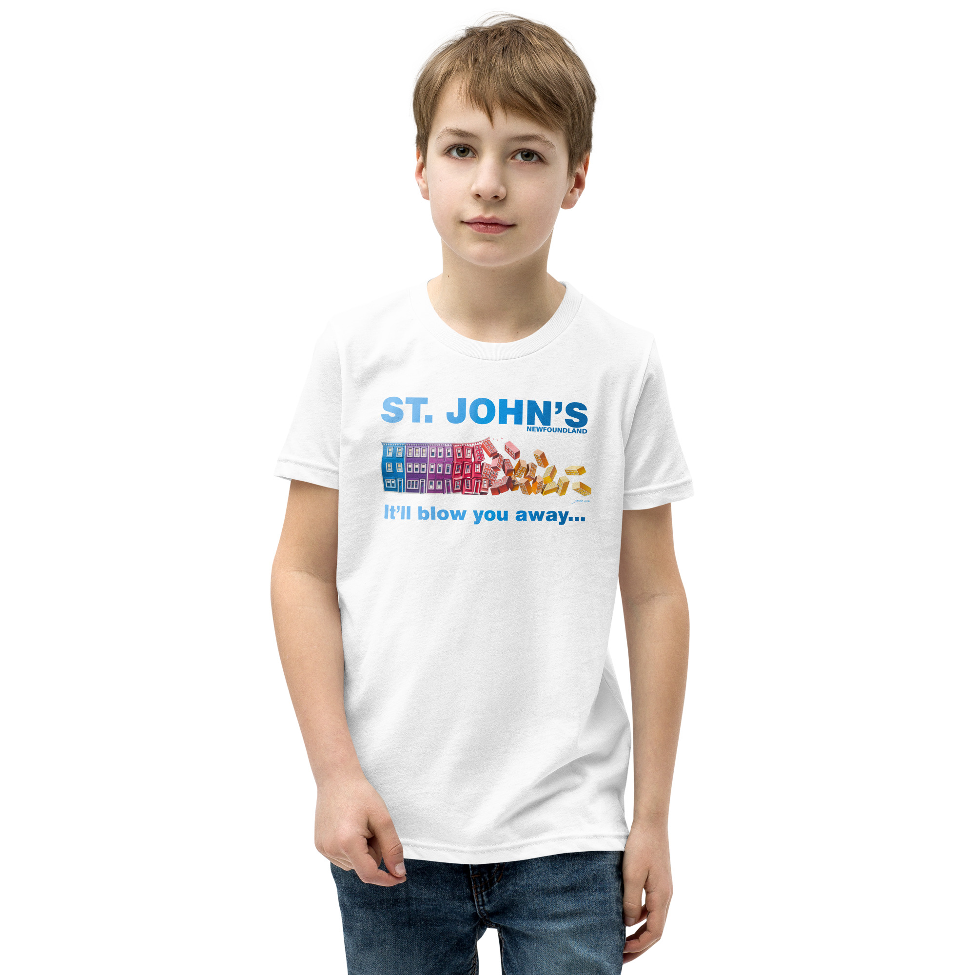 ST. JOHN'S It'll blow you away BOY'S Youth Short Sleeve T-Shirt - Image 37