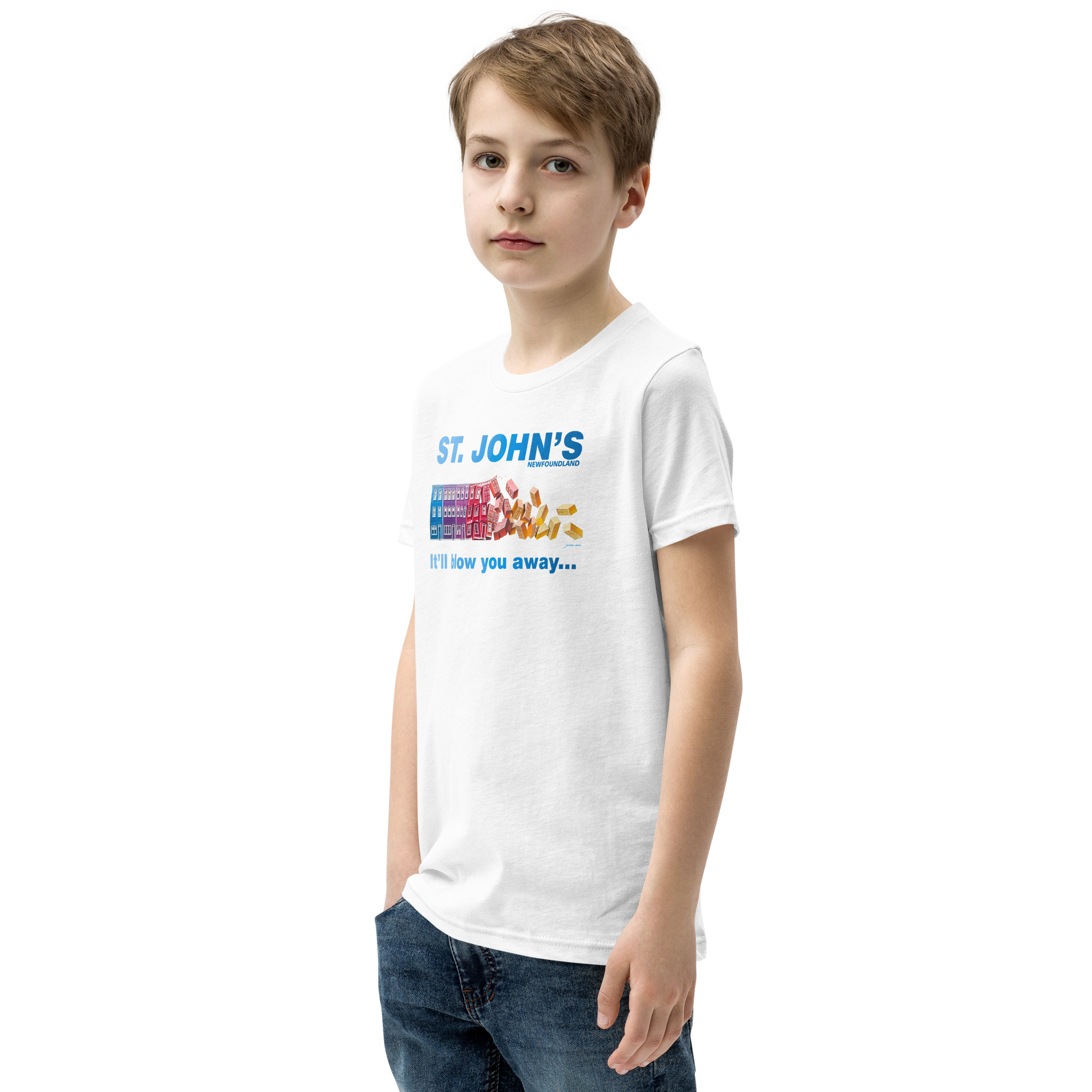 ST. JOHN'S It'll blow you away BOY'S Youth Short Sleeve T-Shirt - Image 39