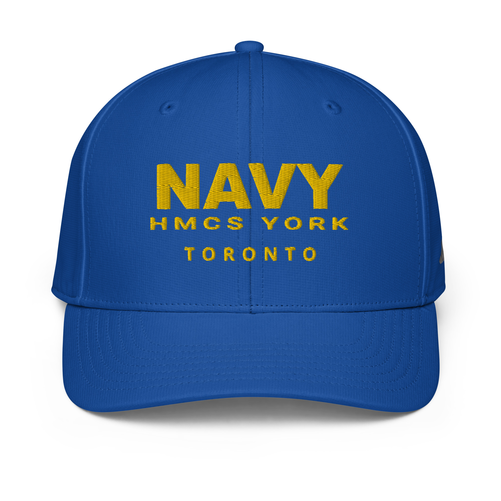 Embroidered NAVY HMCS YORK adidas performance cap (Gold Thread) - Collegiate Royal