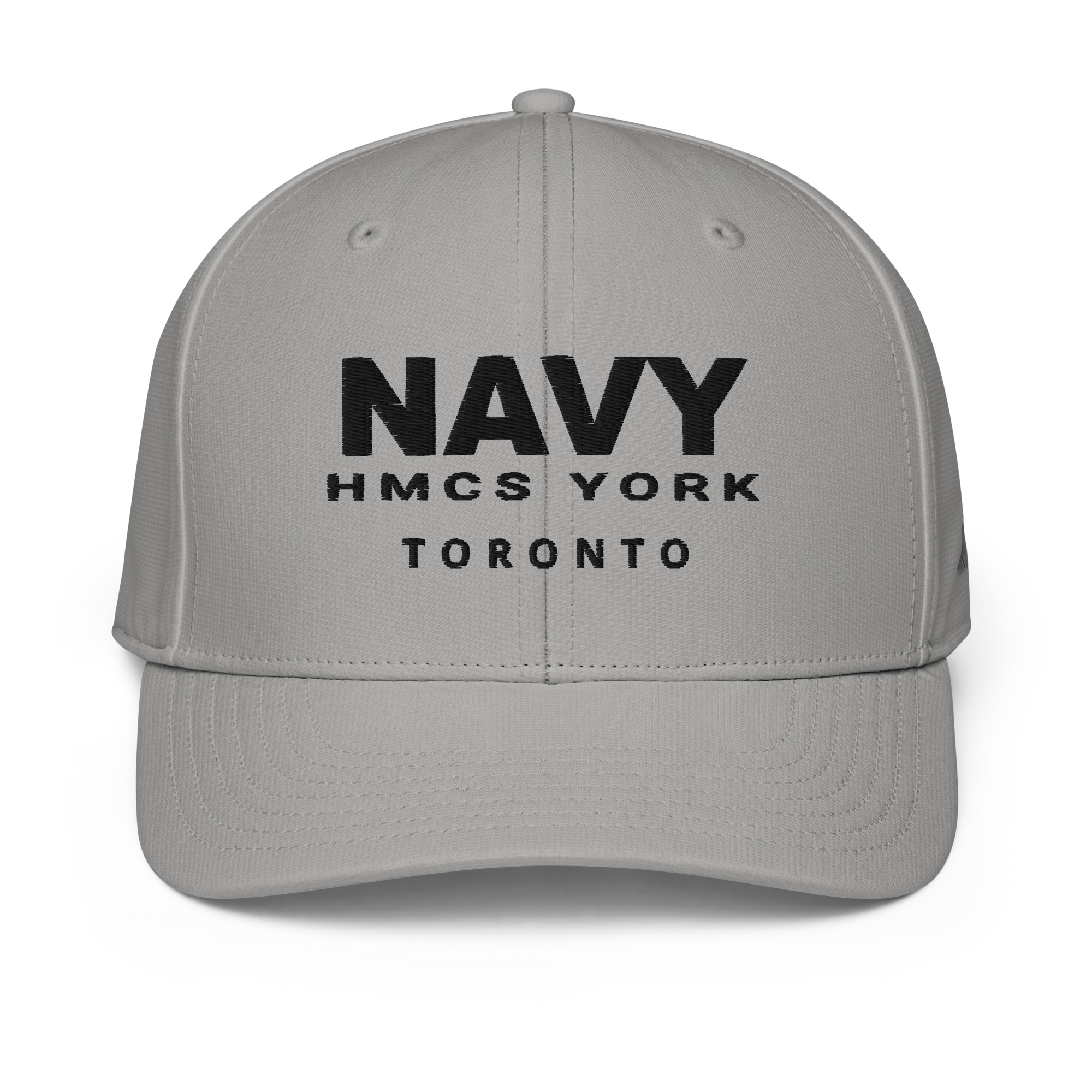 Embroidered NAVY HMCS YORK adidas performance cap (Black Thread)