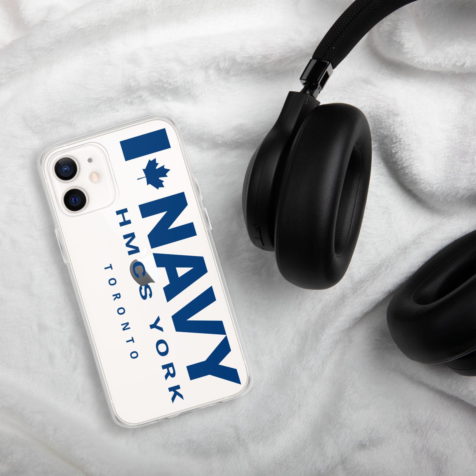 NAVY HMCS YORK Clear Case for iPhone® (Blue Text) - Image 21