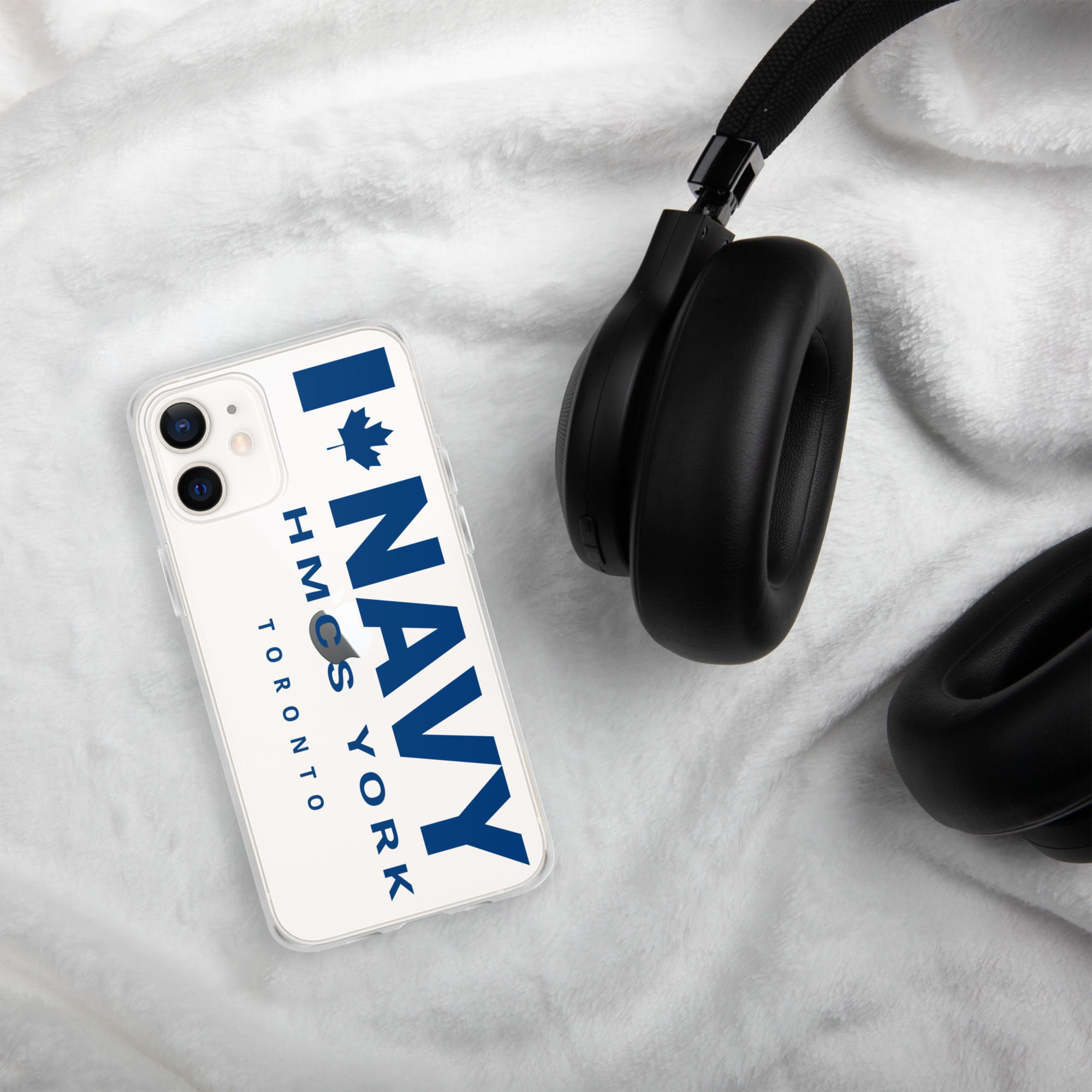 NAVY HMCS YORK Clear Case for iPhone® (Blue Text) - Image 12