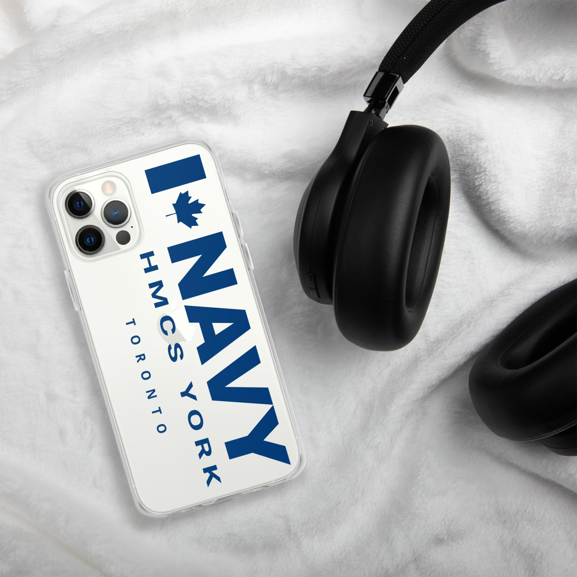 NAVY HMCS YORK Clear Case for iPhone® (Blue Text) - Image 18