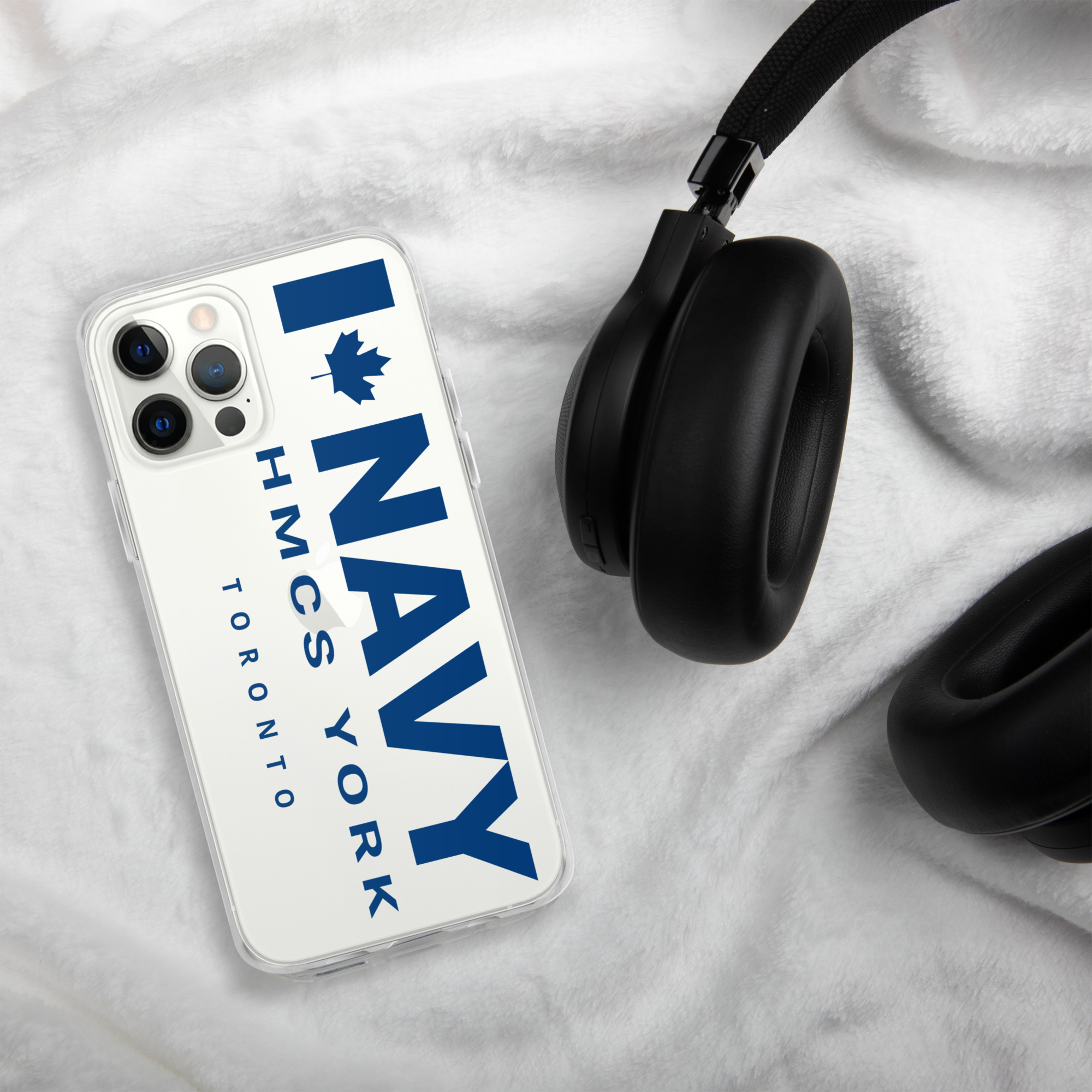 NAVY HMCS YORK Clear Case for iPhone® (Blue Text) - Image 15