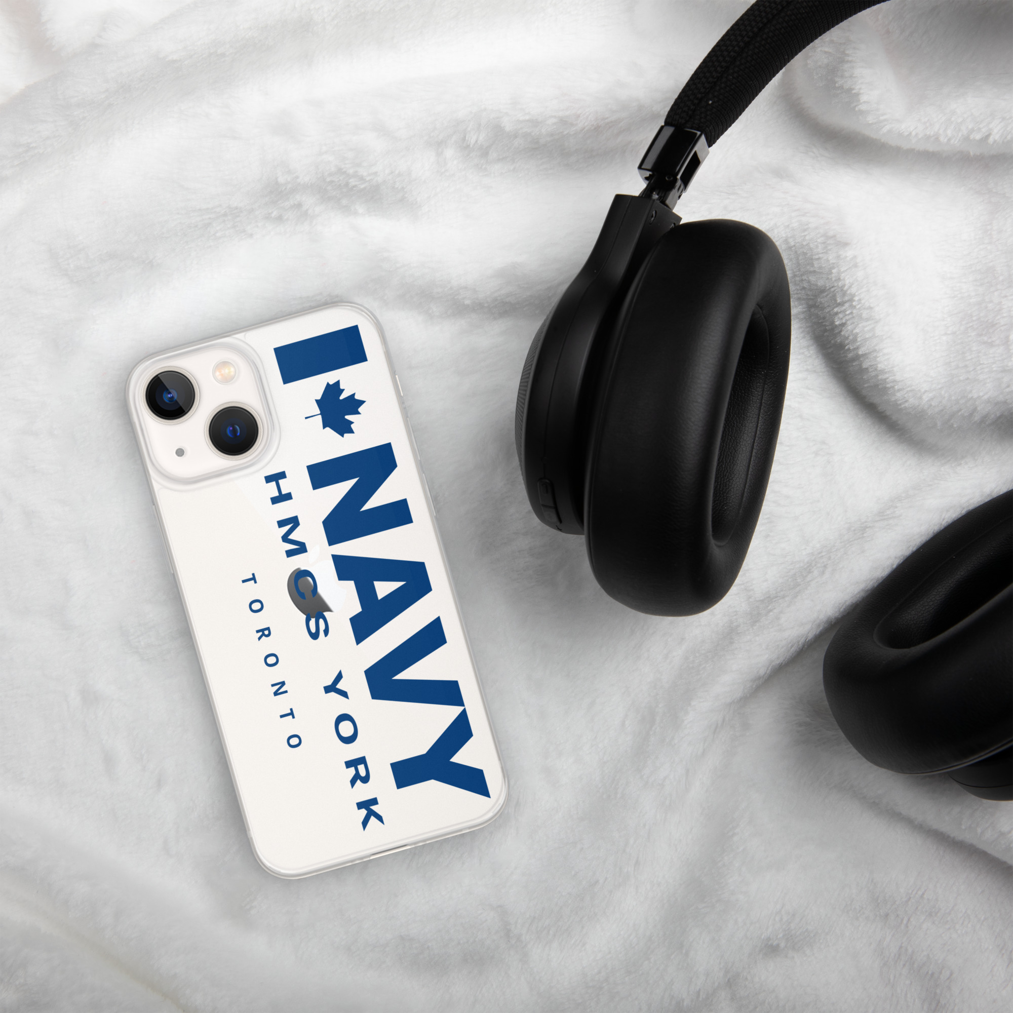 NAVY HMCS YORK Clear Case for iPhone® (Blue Text) - Image 24