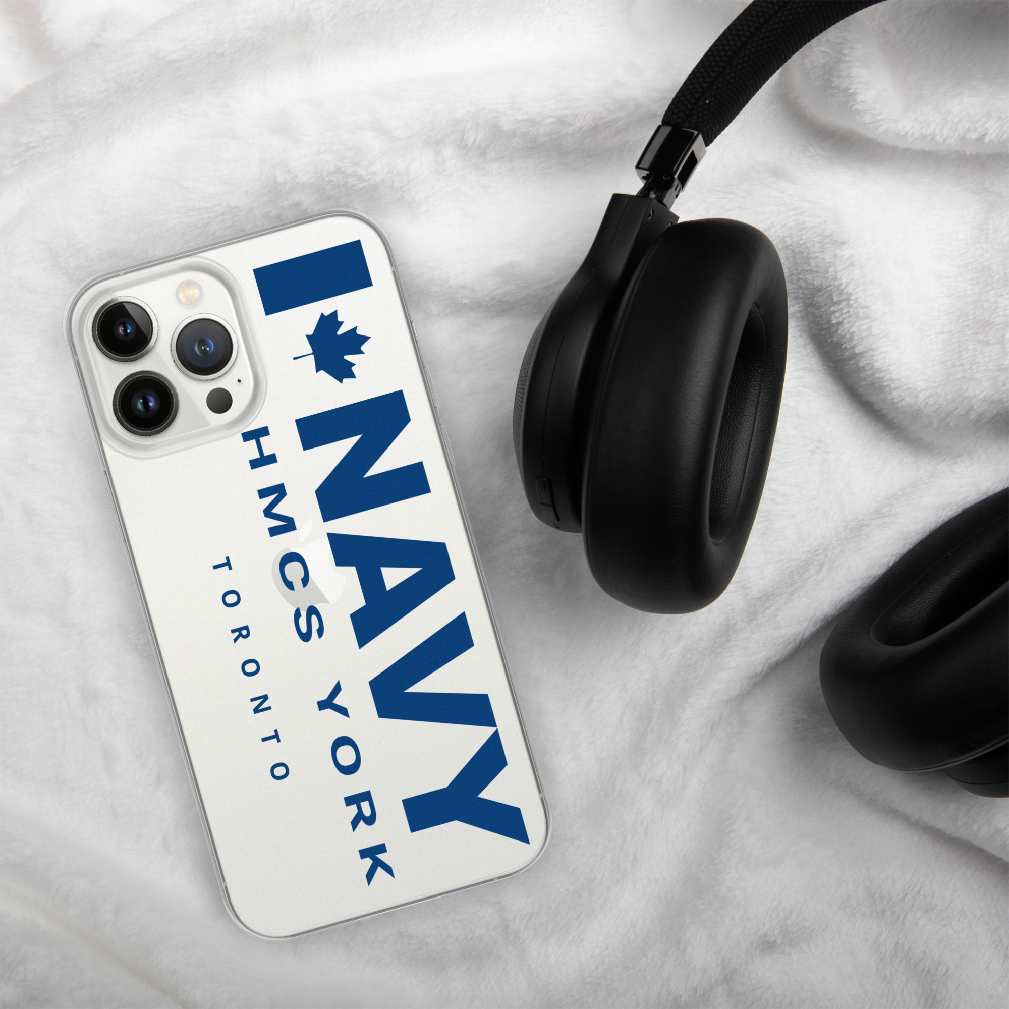 NAVY HMCS YORK Clear Case for iPhone® (Blue Text) - Image 27