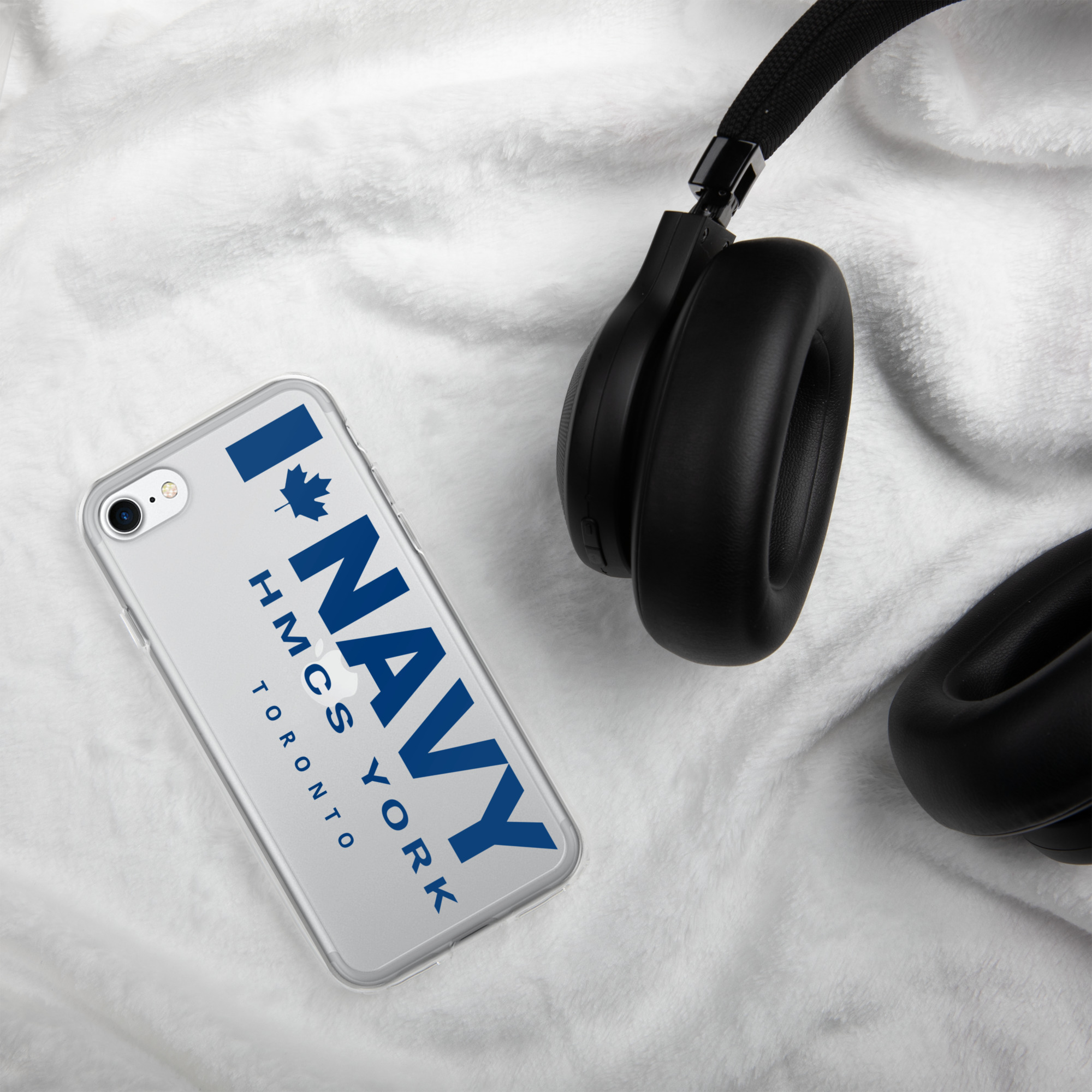 NAVY HMCS YORK Clear Case for iPhone® (Blue Text) - Image 59