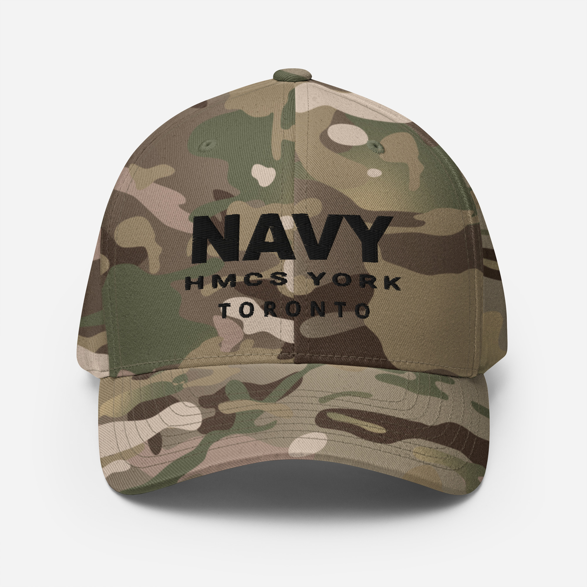 NAVY HMCS Structured Twill Cap (Black Thread) - Multicam Green, S/M