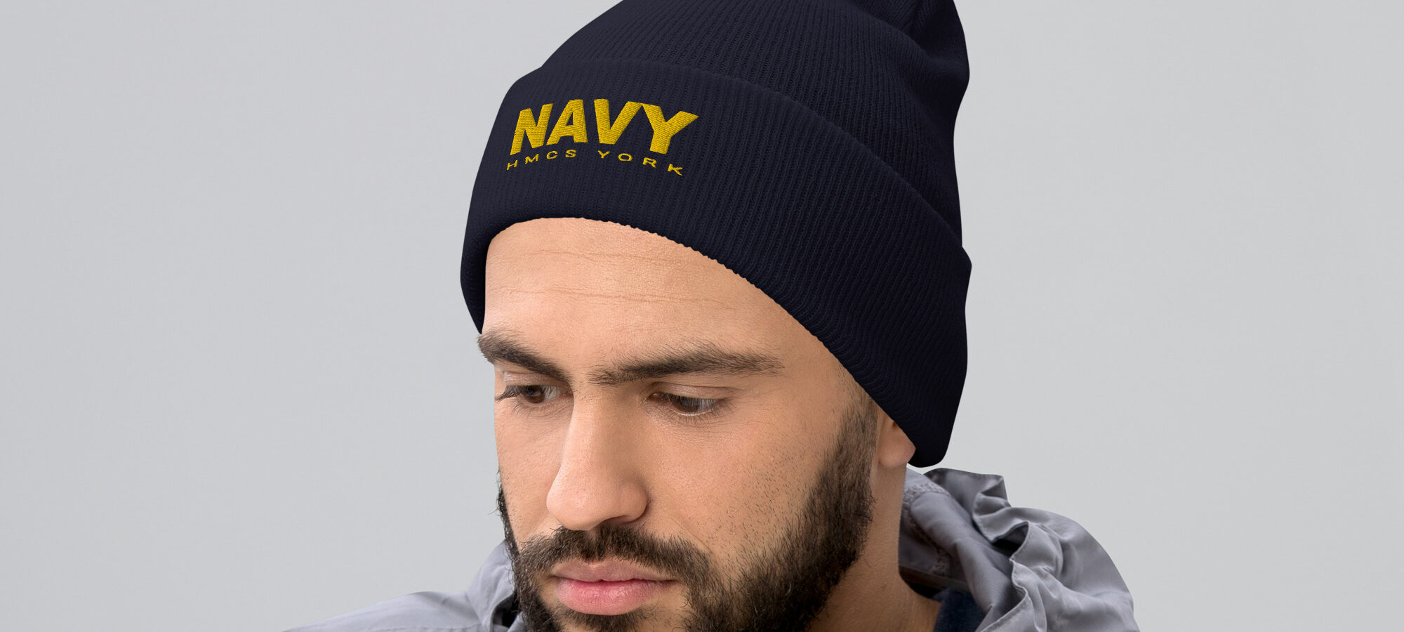 NAVY HMCS YORK Cuffed Beanie (Gold Thread)
