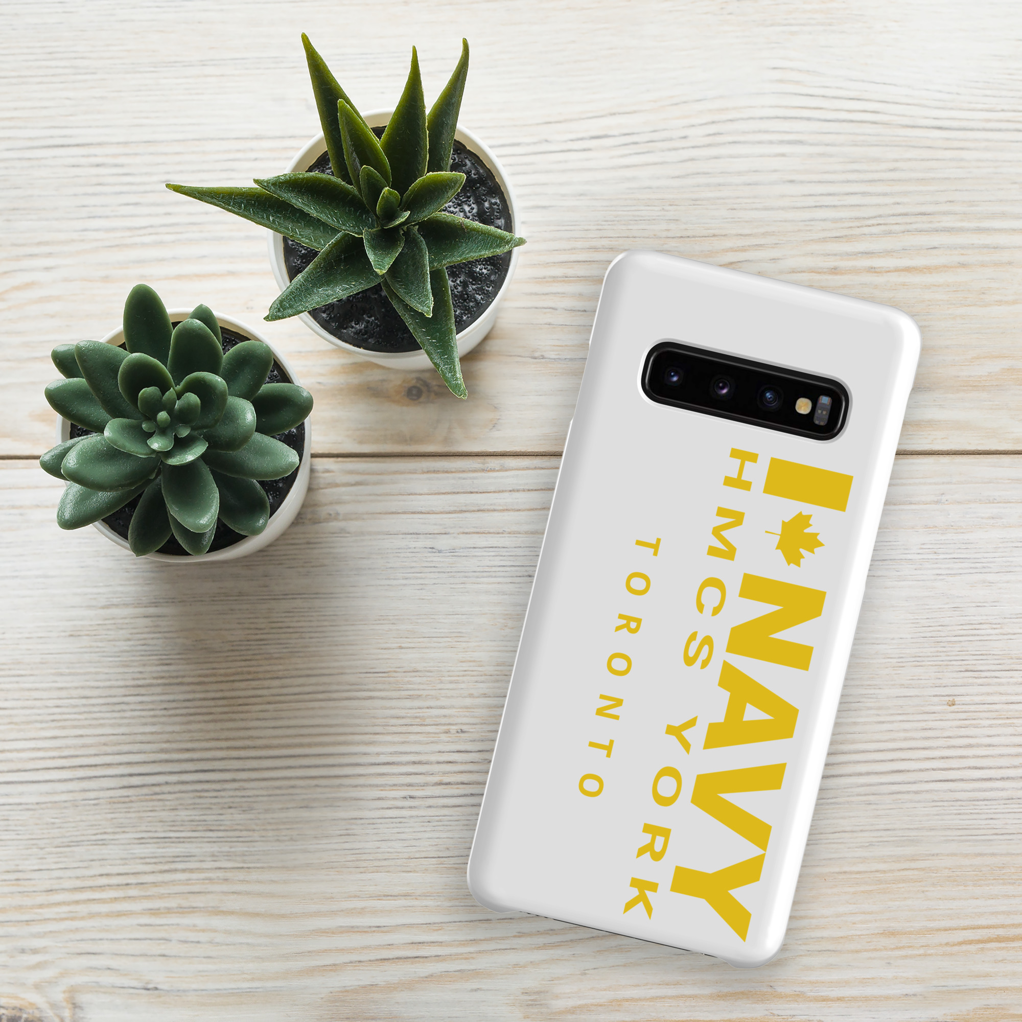 NAVY HMCS YORK Snap case for Samsung® (Yellow Text) - Image 2