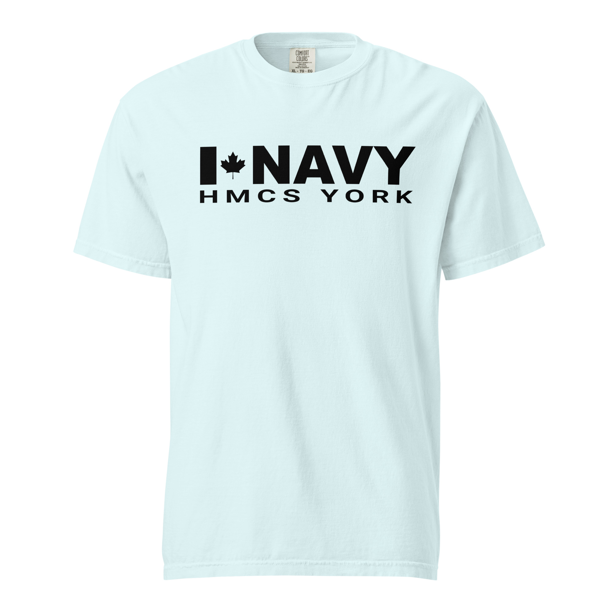 CDN NAVY HMCS YORK Unisex garment-dyed heavyweight t-shirt (Black Text) - Image 10
