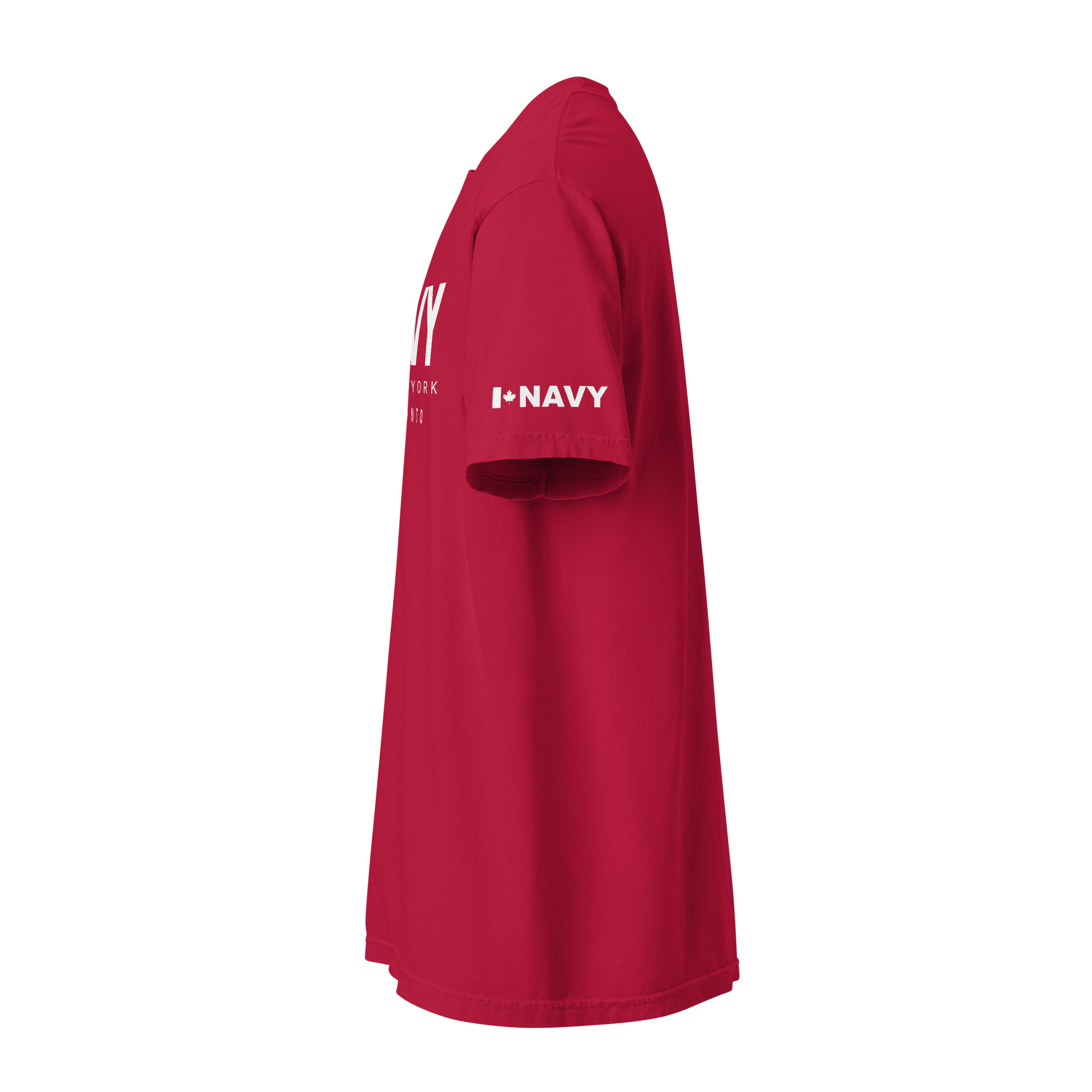 NAVY HMCS YORK Unisex garment-dyed heavyweight t-shirt (White Text) - Image 5