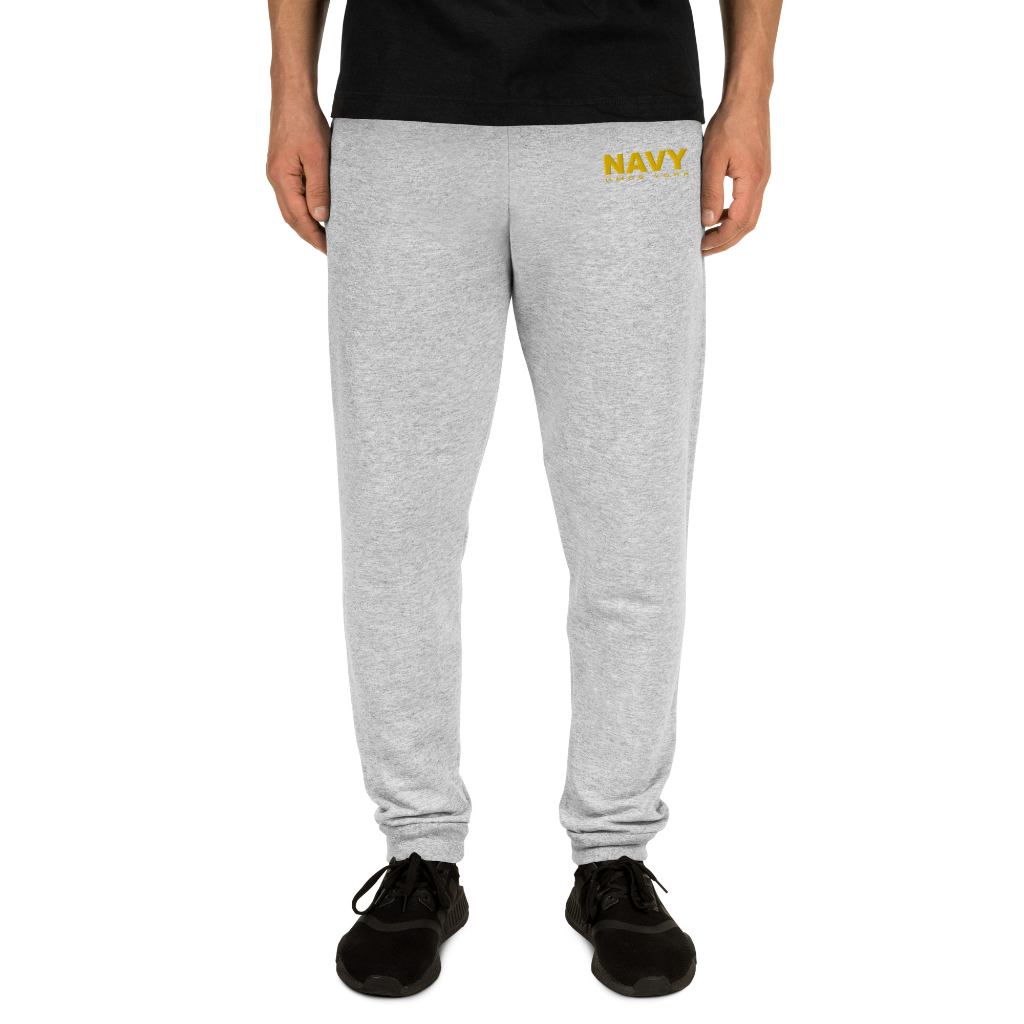 Embroidered NAVY HMCS YORK Unisex Joggers (Gold Thread) - Image 7