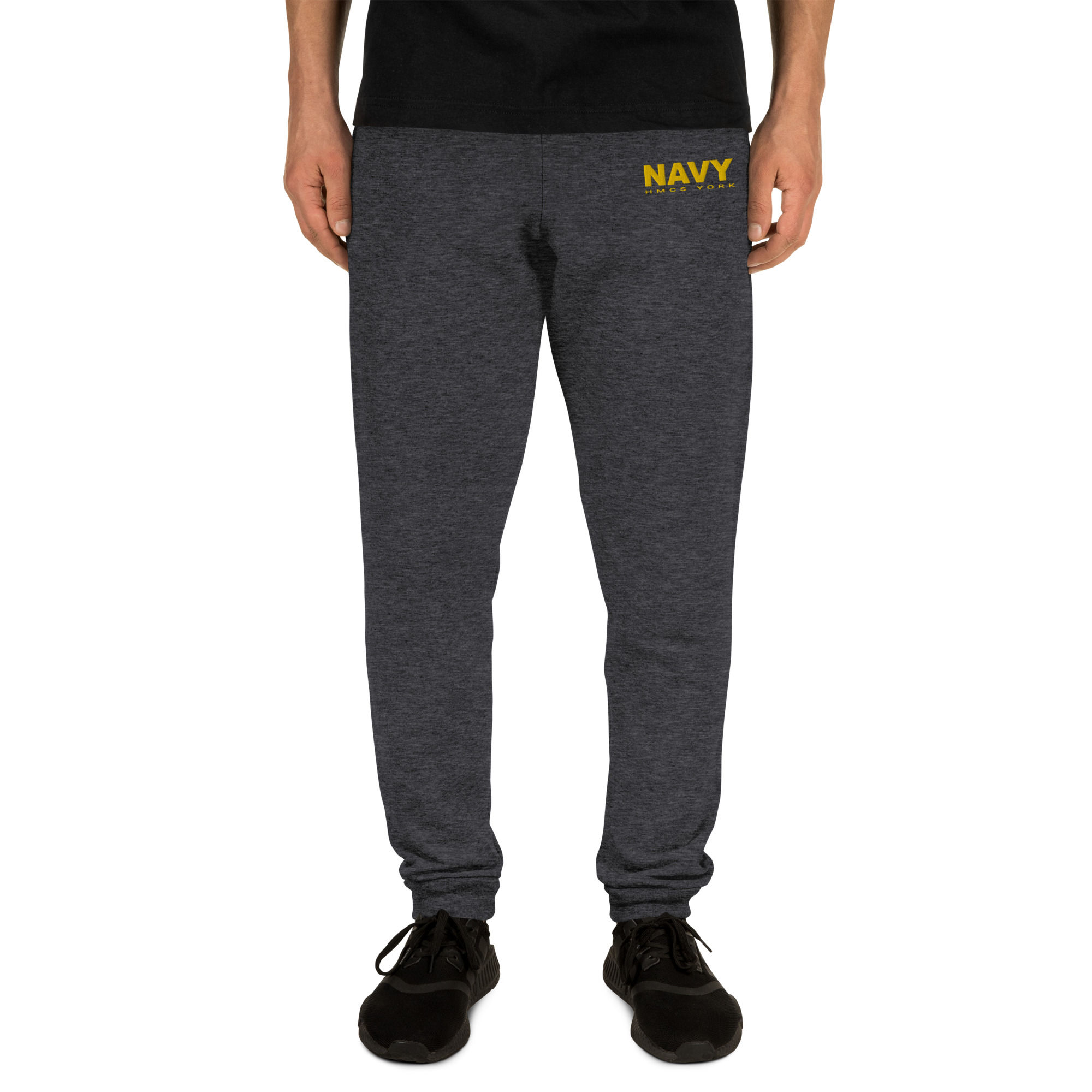 Embroidered NAVY HMCS YORK Unisex Joggers (Gold Thread) - Image 5