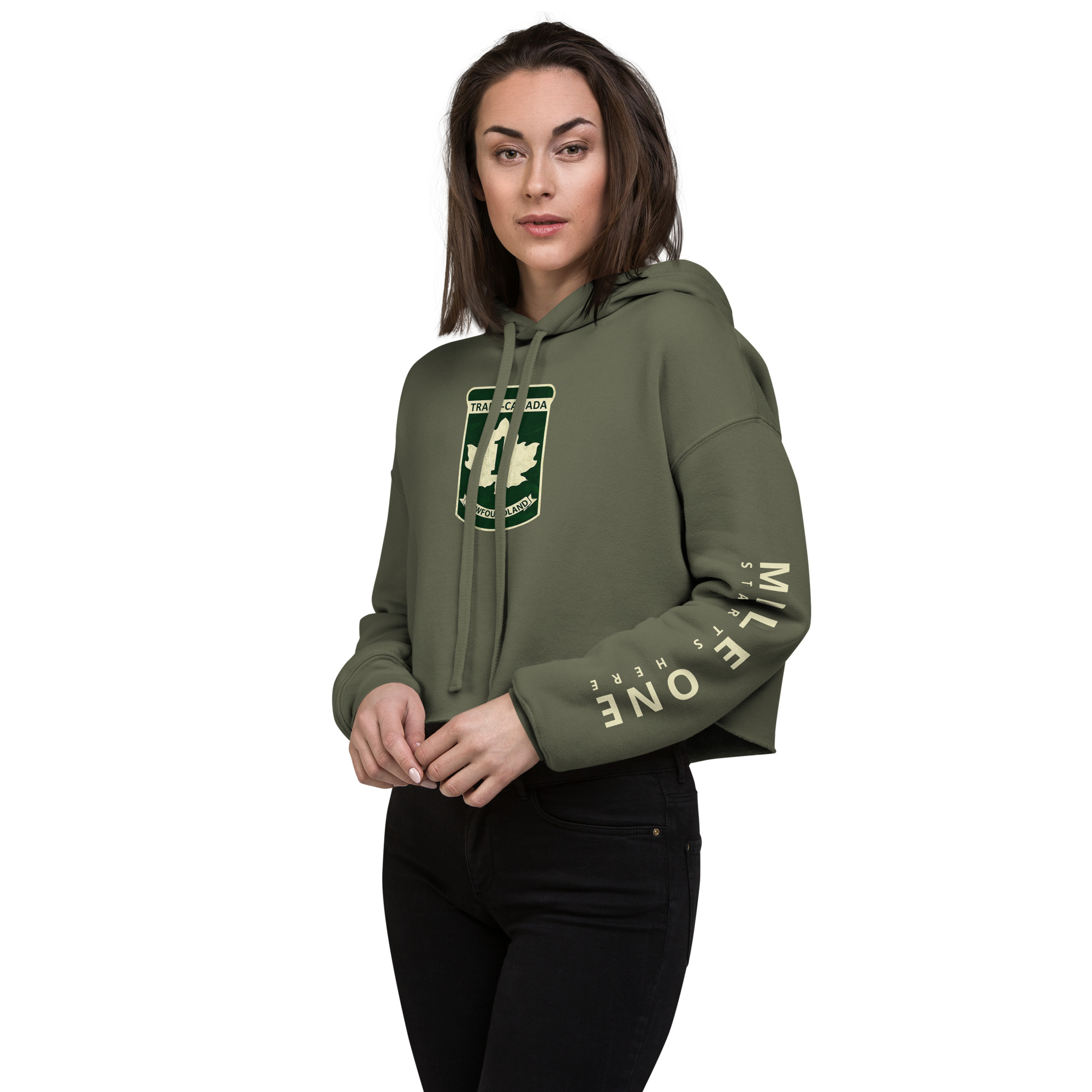 TCH MILE ONE NEWFOUNDLAND Crop Hoodie