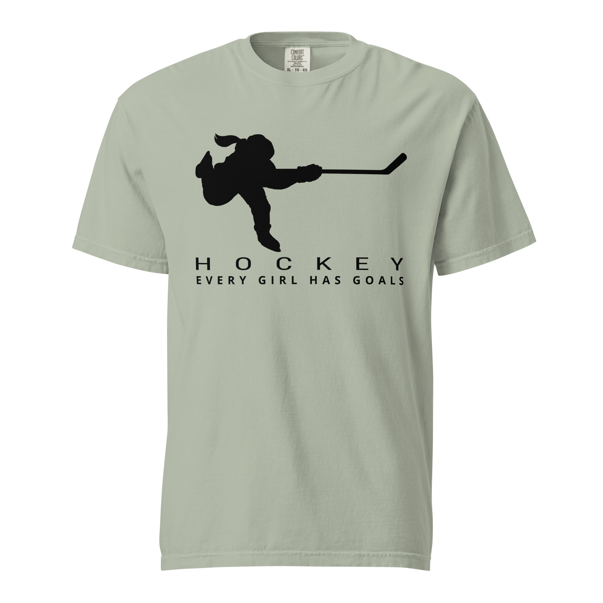 HOCKEY Every Girl Has Goals (Black) Unisex garment-dyed heavyweight t-shirt - Image 9