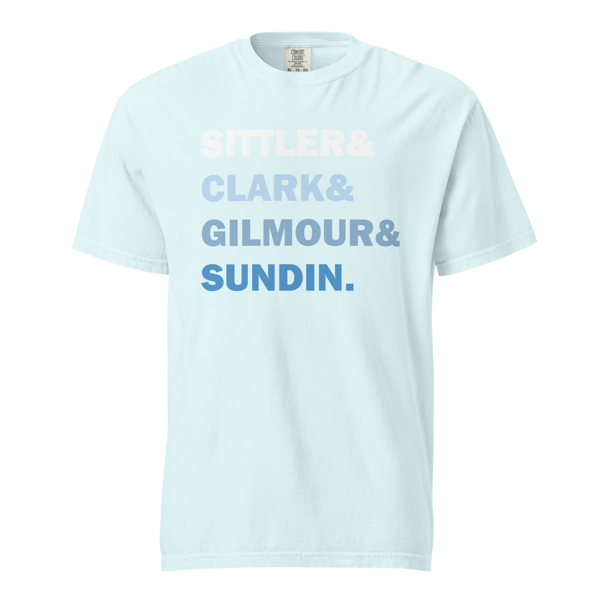 SITTLER&CLARK&GILMOUR&SUNDIN (Blue & White Edition) Unisex garment-dyed heavyweight t-shirt - Image 7