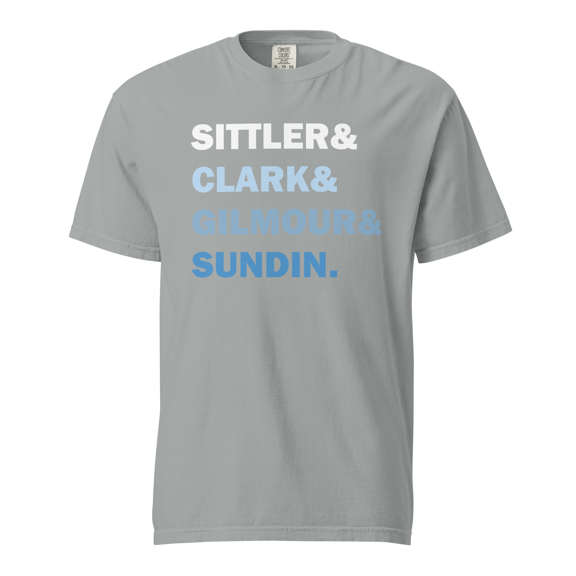 SITTLER&CLARK&GILMOUR&SUNDIN (Blue & White Edition) Unisex garment-dyed heavyweight t-shirt - Image 6