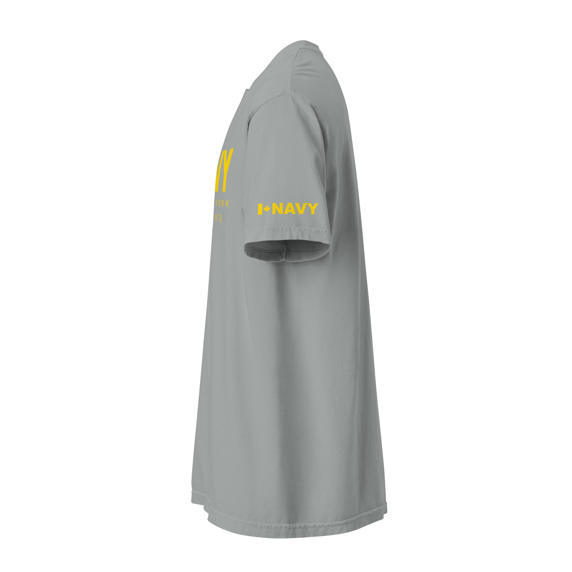 NAVY HMCS YORK Unisex garment-dyed heavyweight t-shirt (Yellow Text) - Image 20