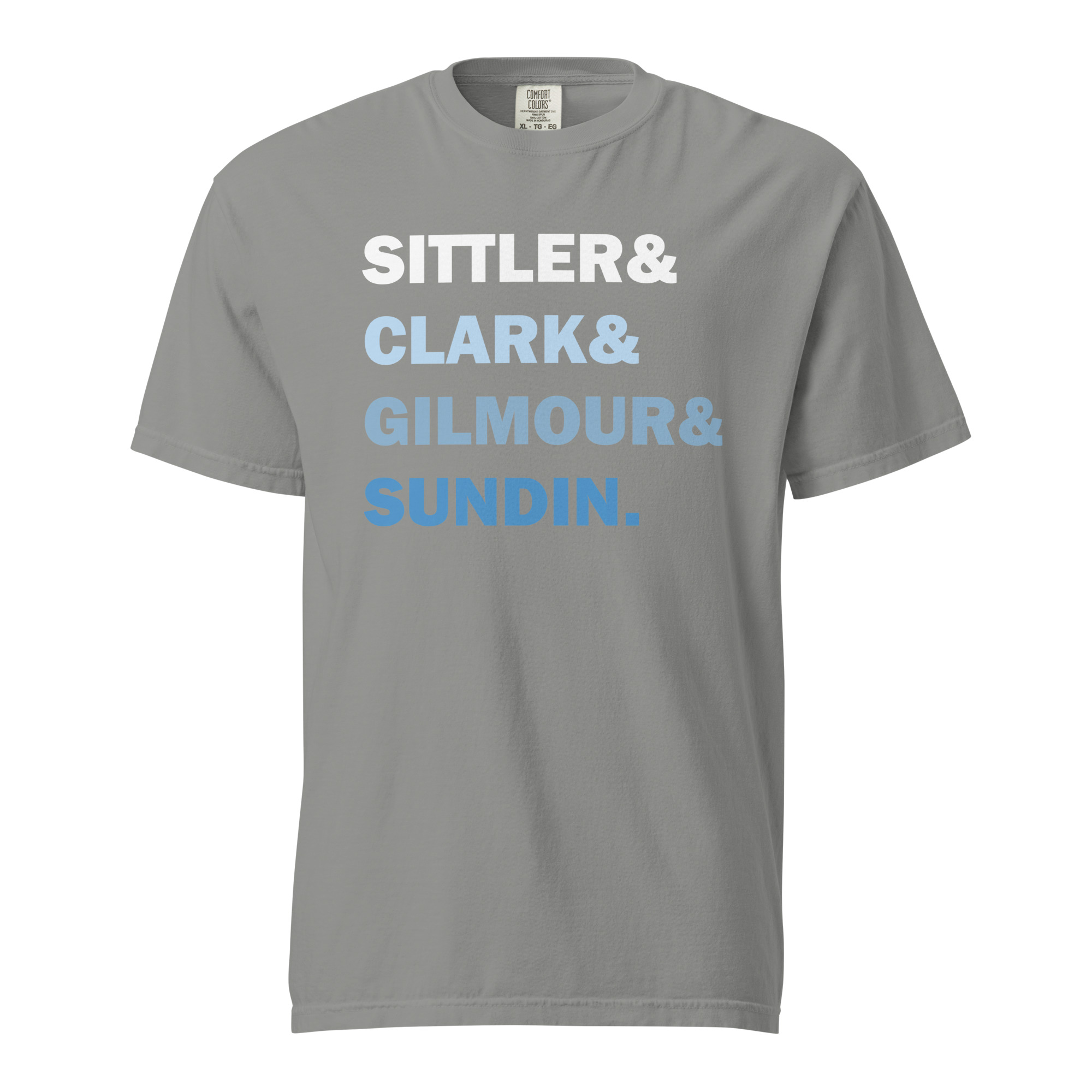 SITTLER&CLARK&GILMOUR&SUNDIN (Blue & White Edition) Unisex garment-dyed heavyweight t-shirt - Image 5