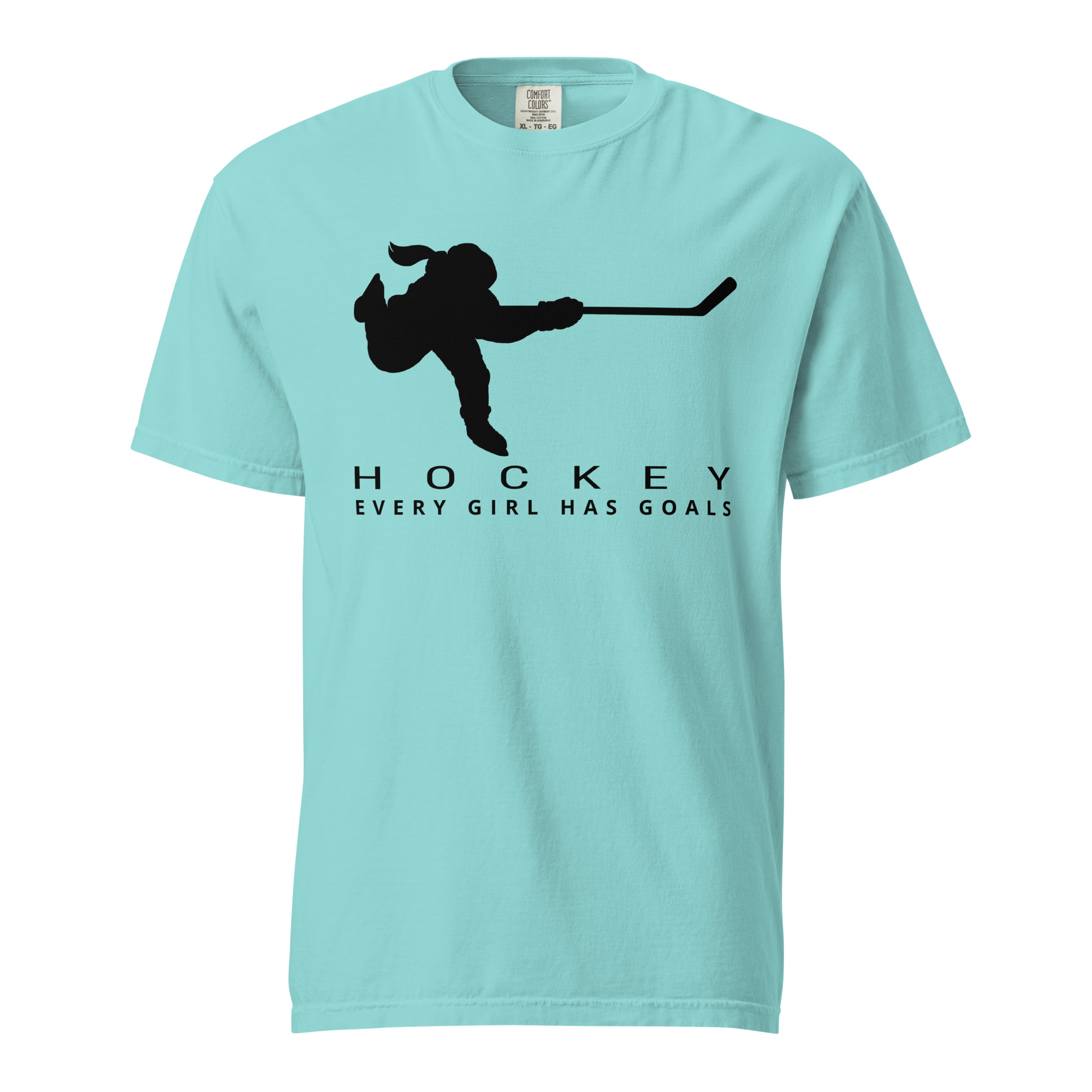 HOCKEY Every Girl Has Goals (Black) Unisex garment-dyed heavyweight t-shirt - Image 10