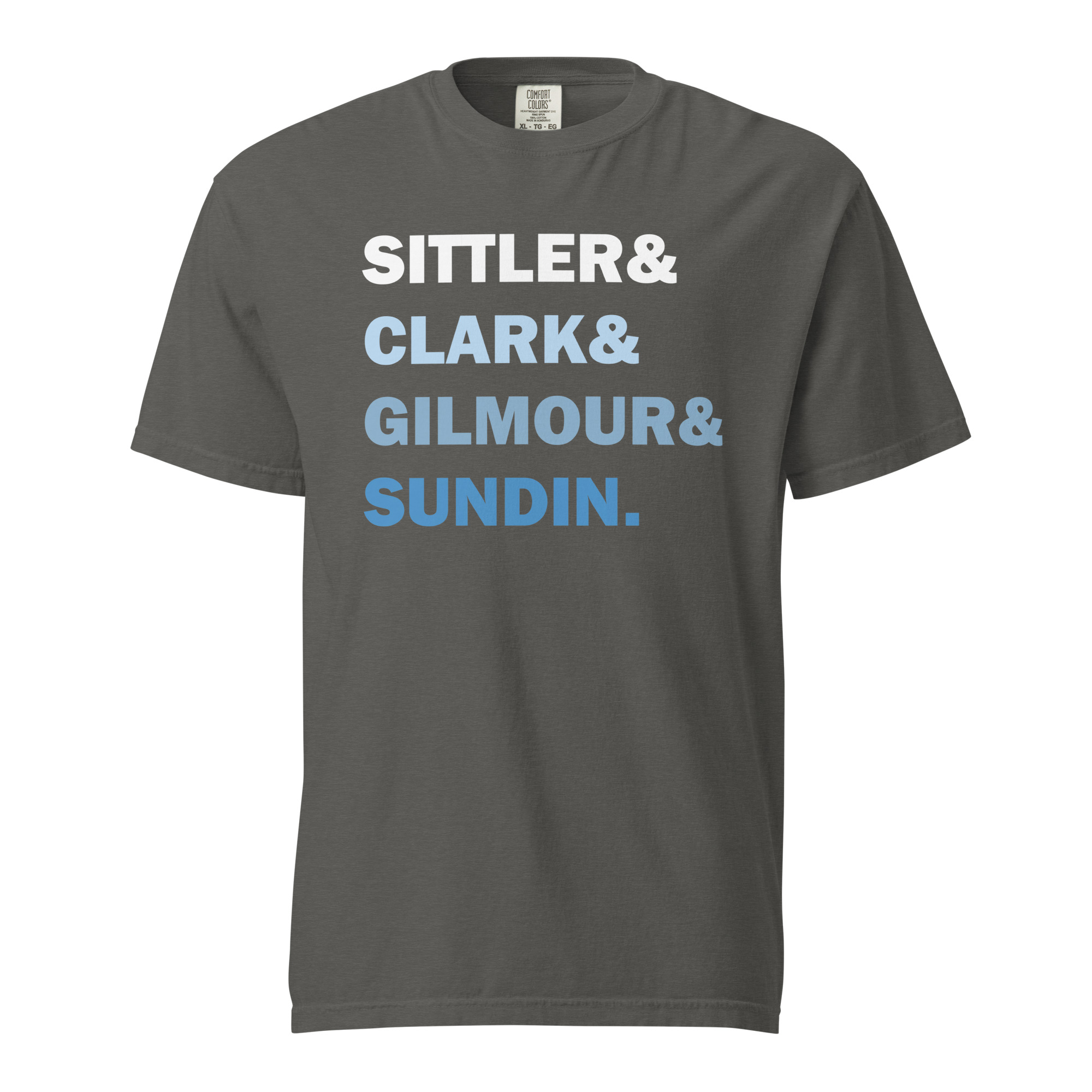 SITTLER&CLARK&GILMOUR&SUNDIN (Blue & White Edition) Unisex garment-dyed heavyweight t-shirt - Image 3