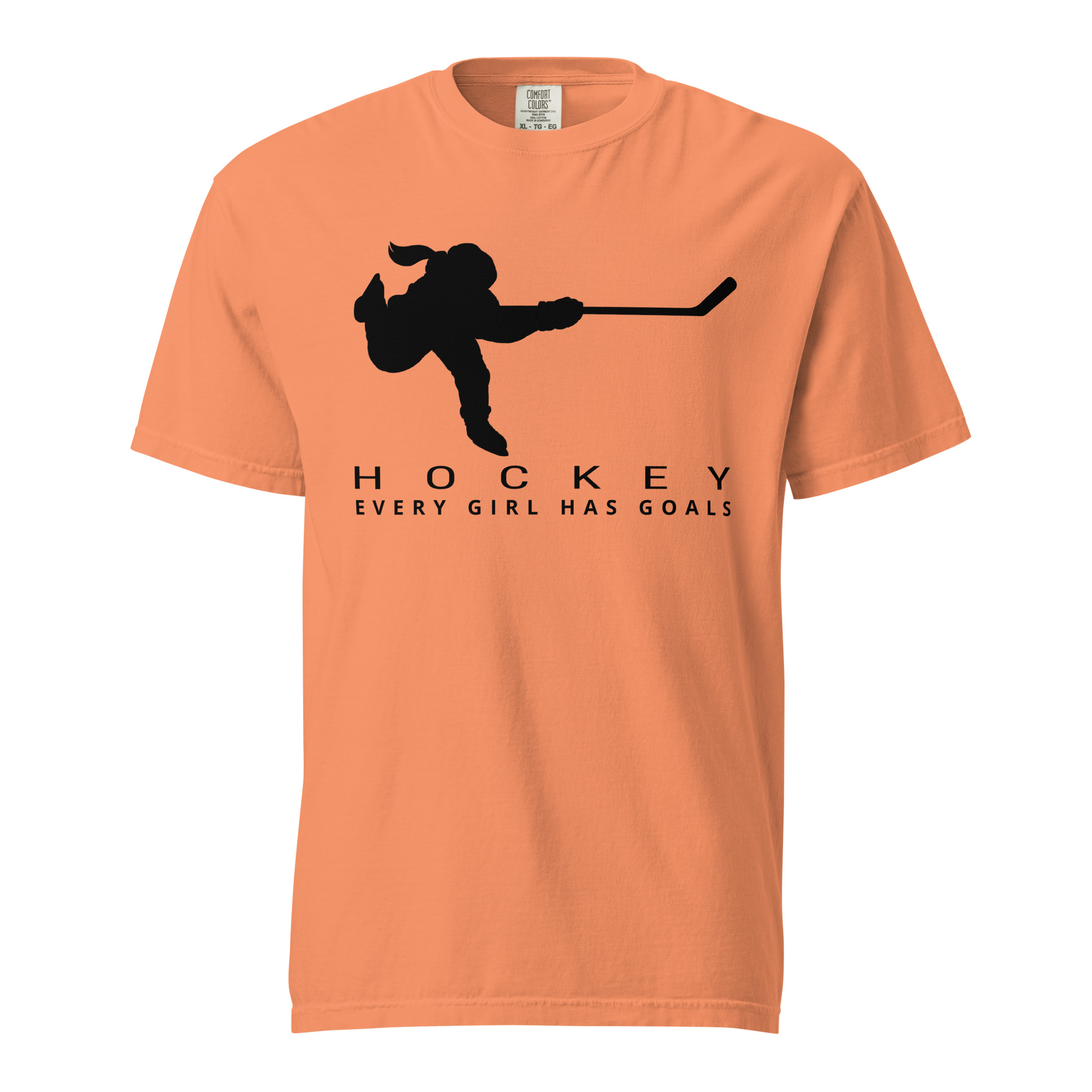 HOCKEY Every Girl Has Goals (Black) Unisex garment-dyed heavyweight t-shirt - Image 7