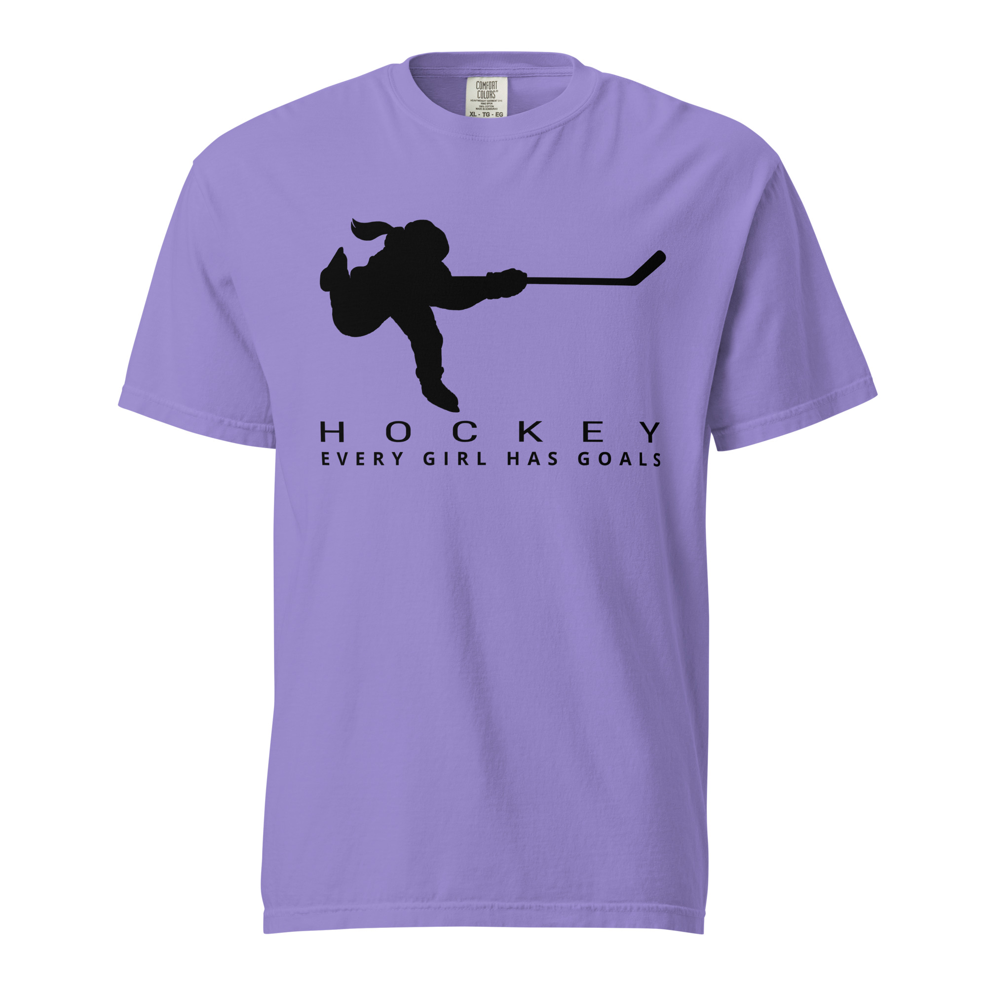HOCKEY Every Girl Has Goals (Black) Unisex garment-dyed heavyweight t-shirt - Image 5