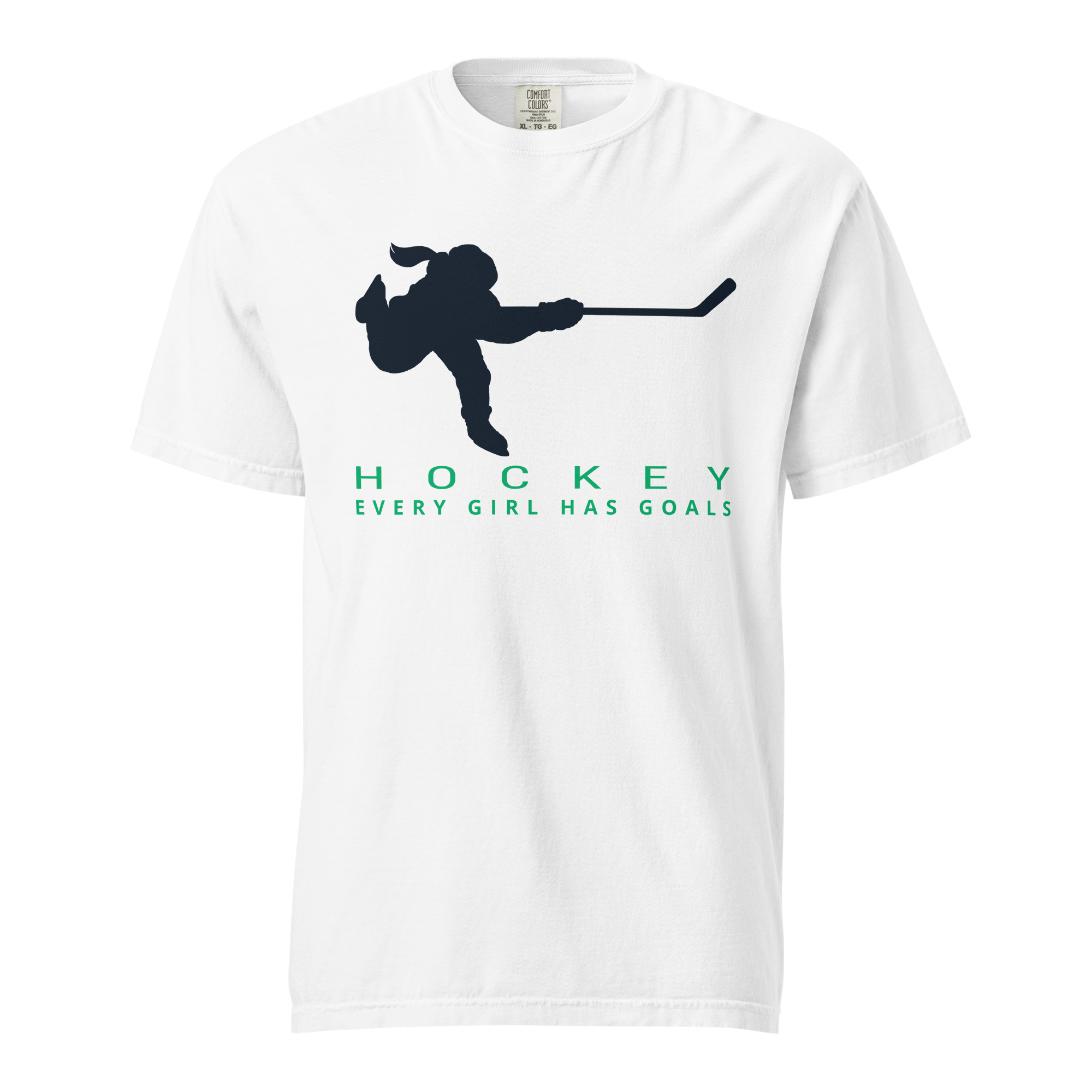 HOCKEY Every Girl Has Goals (Blue & Green Edition) Unisex garment-dyed heavyweight t-shirt - Image 13