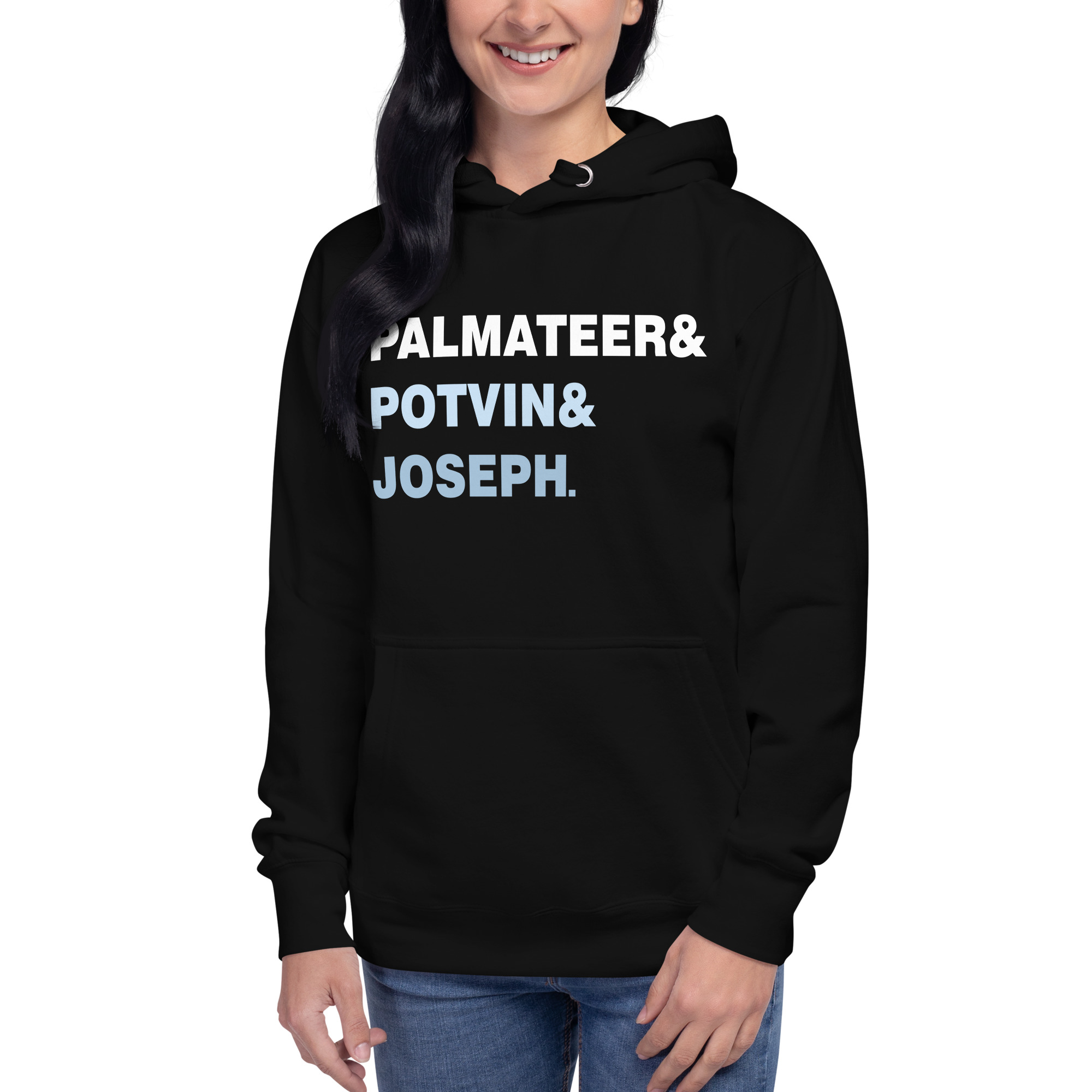 PALMATEER&POTVIN&JOSEPH (Blue & White Edition) Unisex Hoodie - Image 3