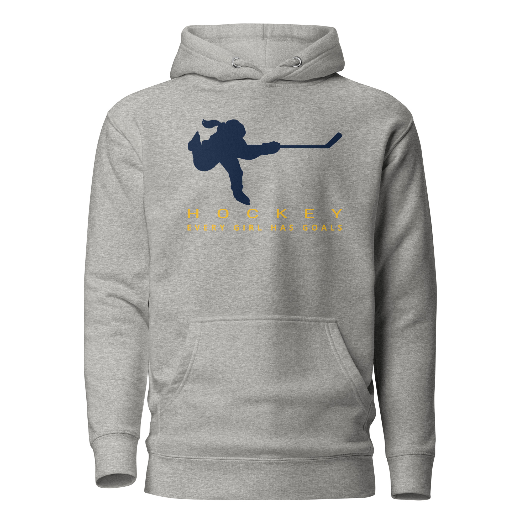 HOCKEY Every Girl Has Goals (Blue & Yellow Edition)Unisex Hoodie - Image 10