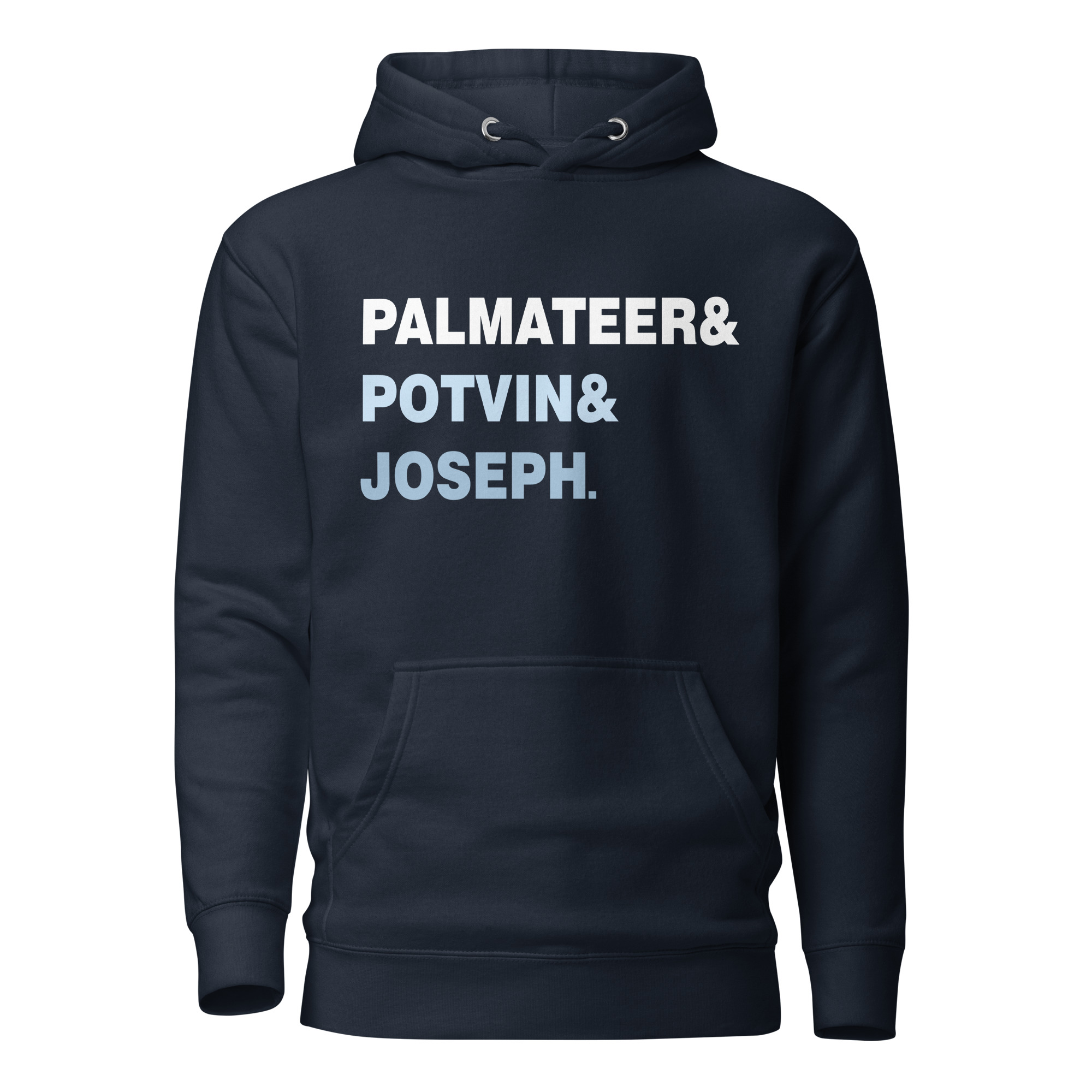 PALMATEER&POTVIN&JOSEPH (Blue & White Edition) Unisex Hoodie - Image 4