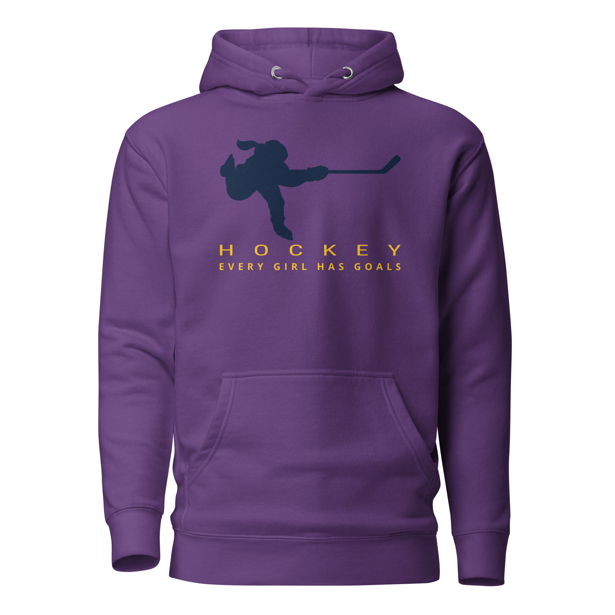 HOCKEY Every Girl Has Goals (Blue & Yellow Edition)Unisex Hoodie - Image 8