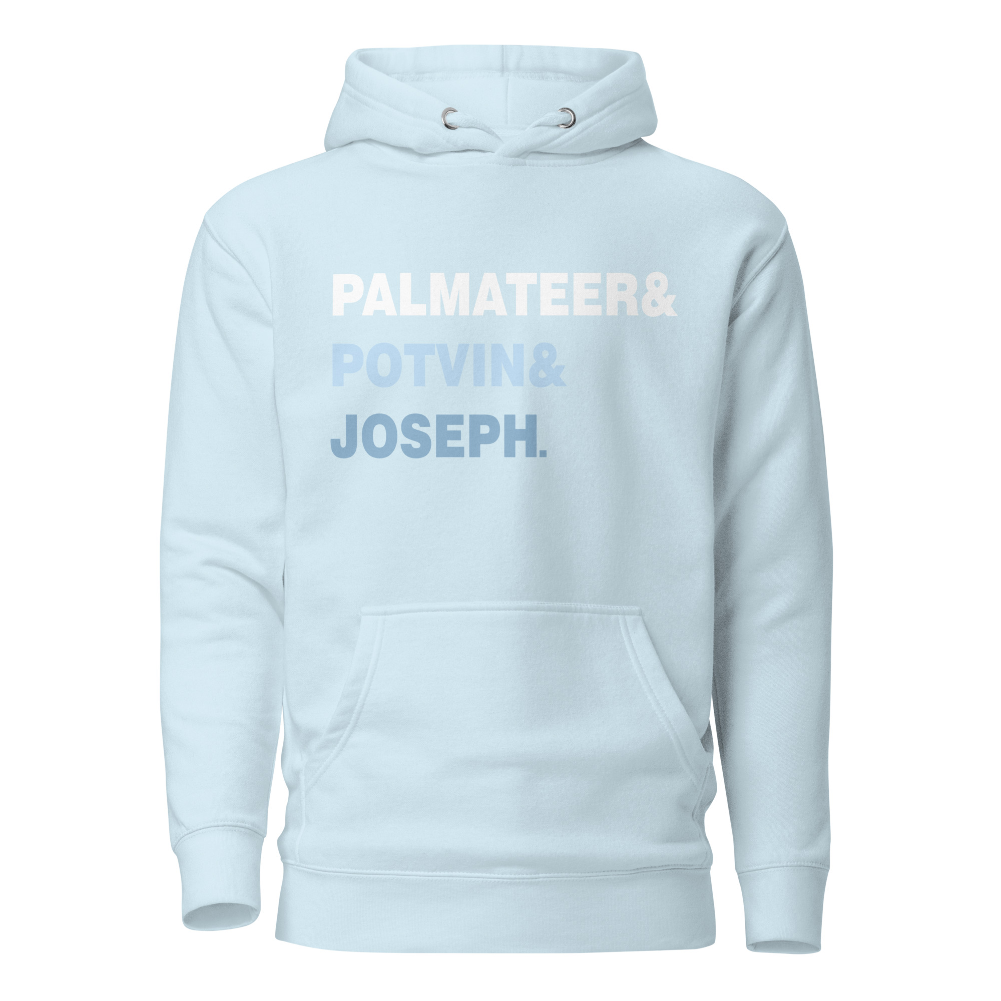 PALMATEER&POTVIN&JOSEPH (Blue & White Edition) Unisex Hoodie - Image 8