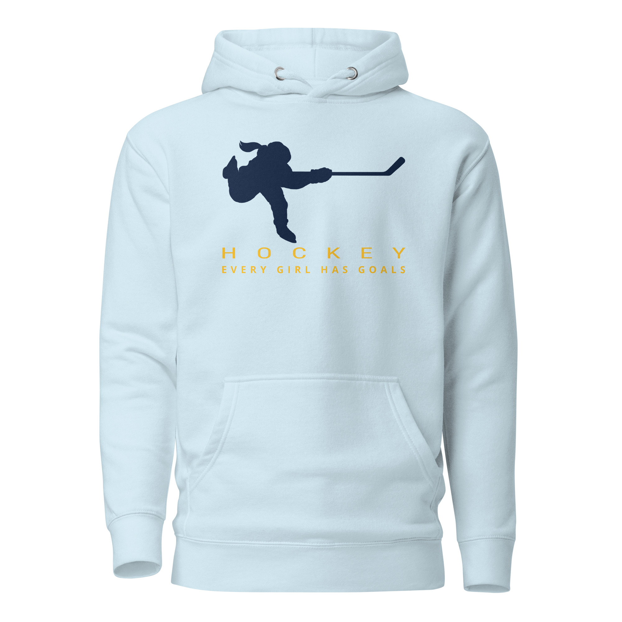 HOCKEY Every Girl Has Goals (Blue & Yellow Edition)Unisex Hoodie - Image 11