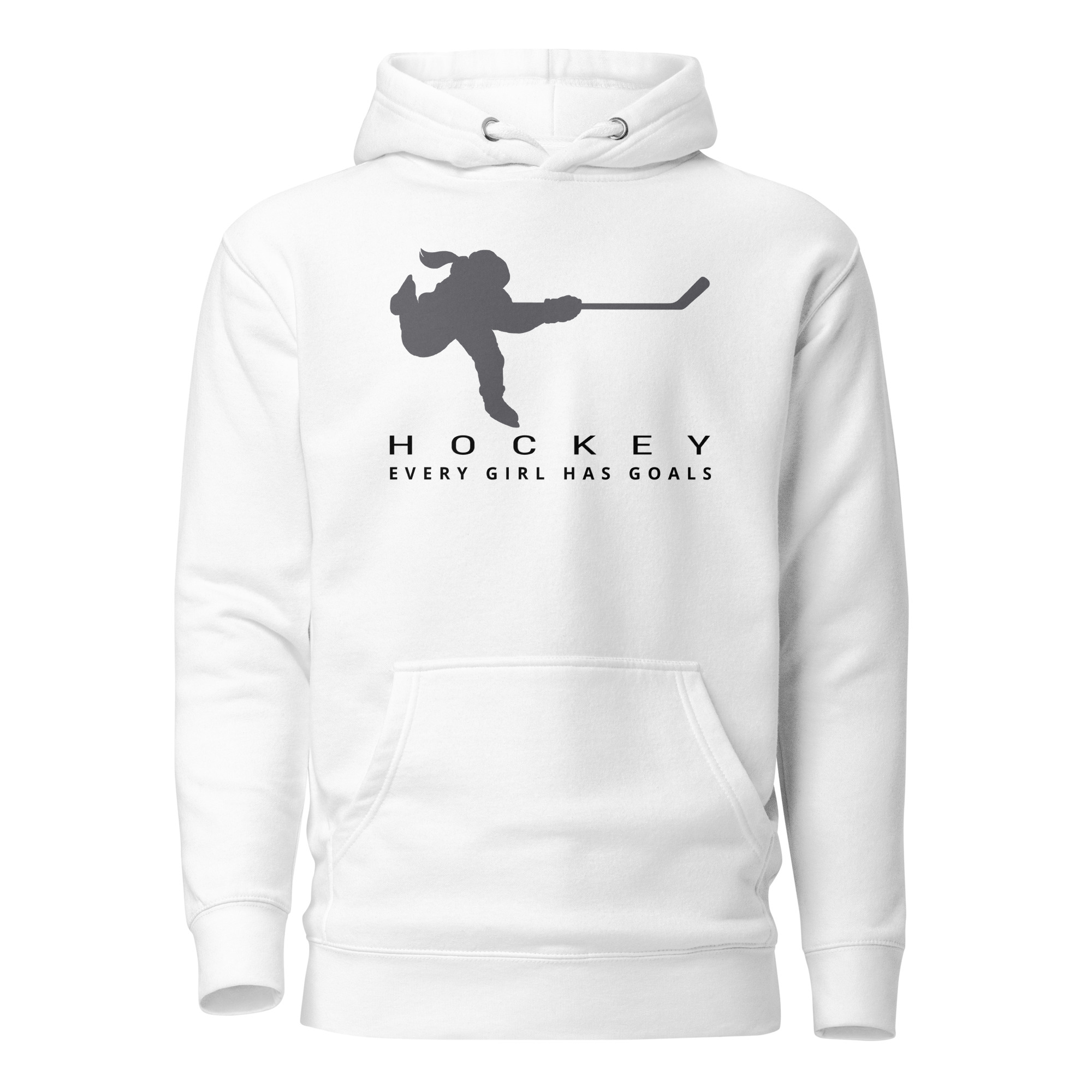 HOCKEY Every Girl Has Goals (Grey & Black edition) Unisex Hoodie - Image 11